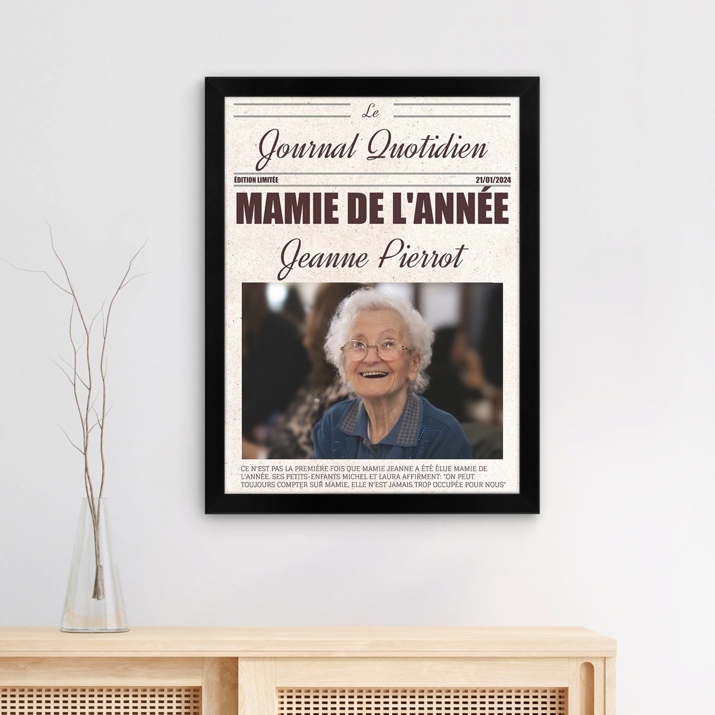Murrano Personalized Framed Poster for Grandma for Mother's Day