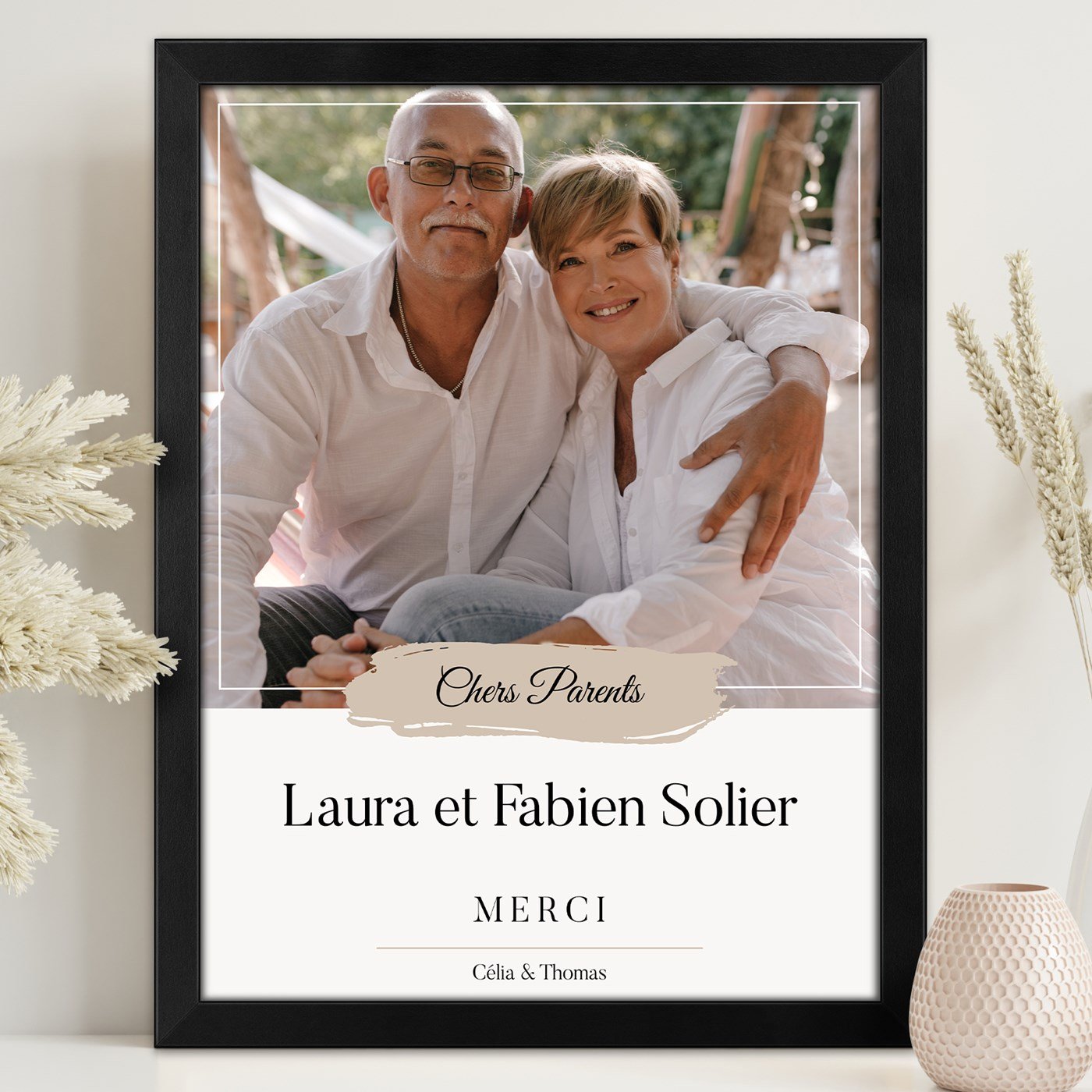 Murrano Personalized Framed Poster for Parents - Wedding Thank You Gift