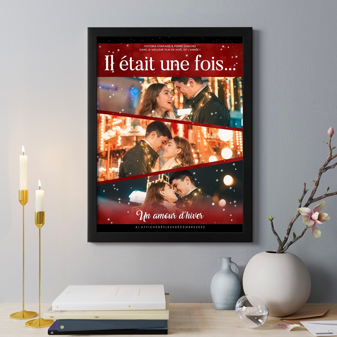 Murrano Personalized Framed Poster for Couples - Christmas Gift