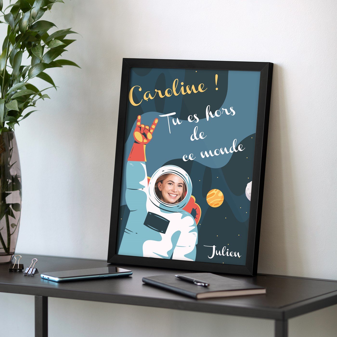 Poster encadré personnalisé Murrano pour une amie