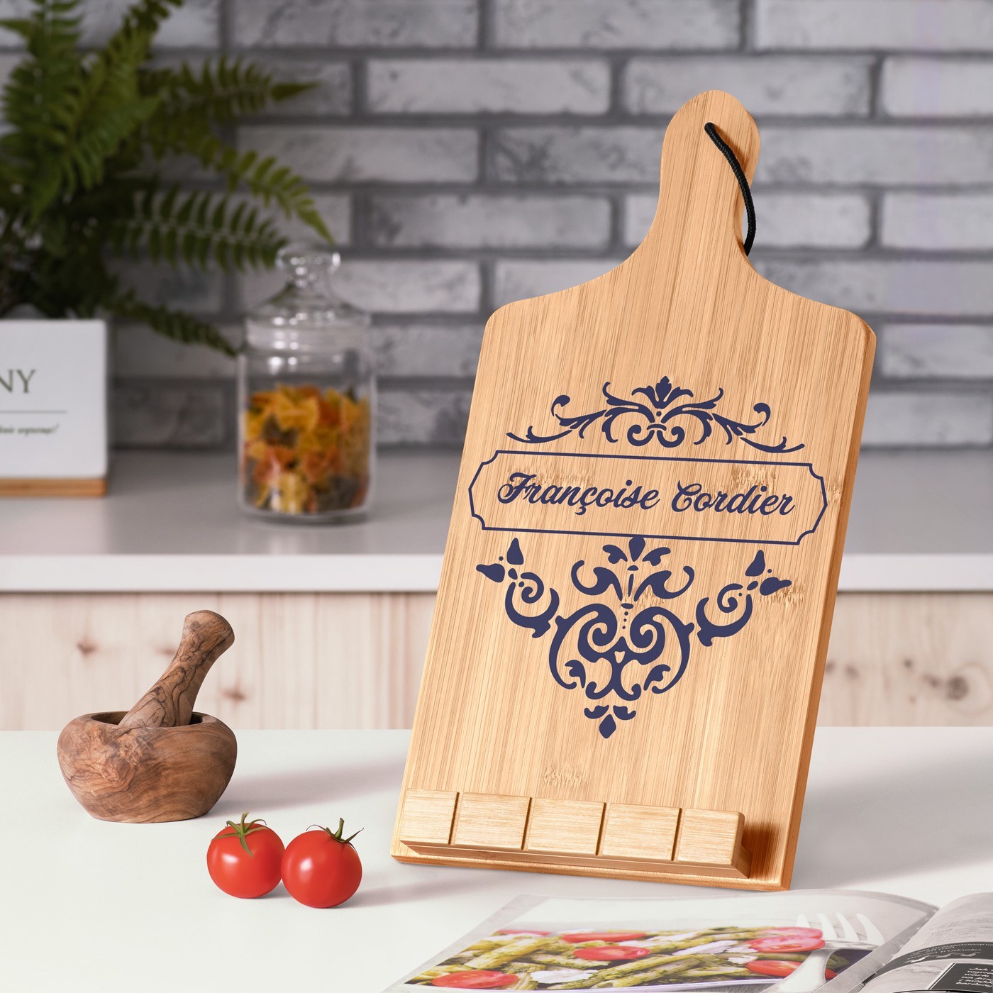Soporte para libro en forma de tabla de cortar de Murrano