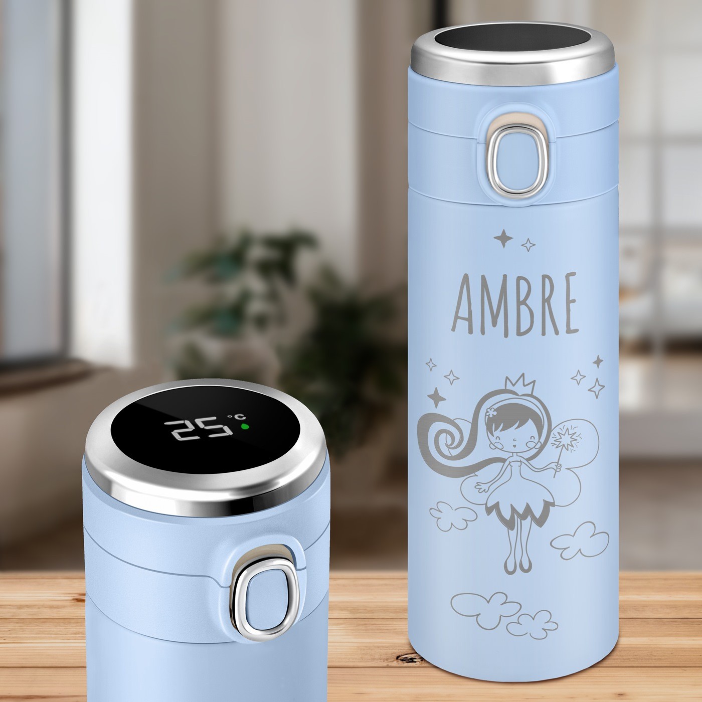 Taza Aislante Murrano con Pantalla LED para Regalos de Niña