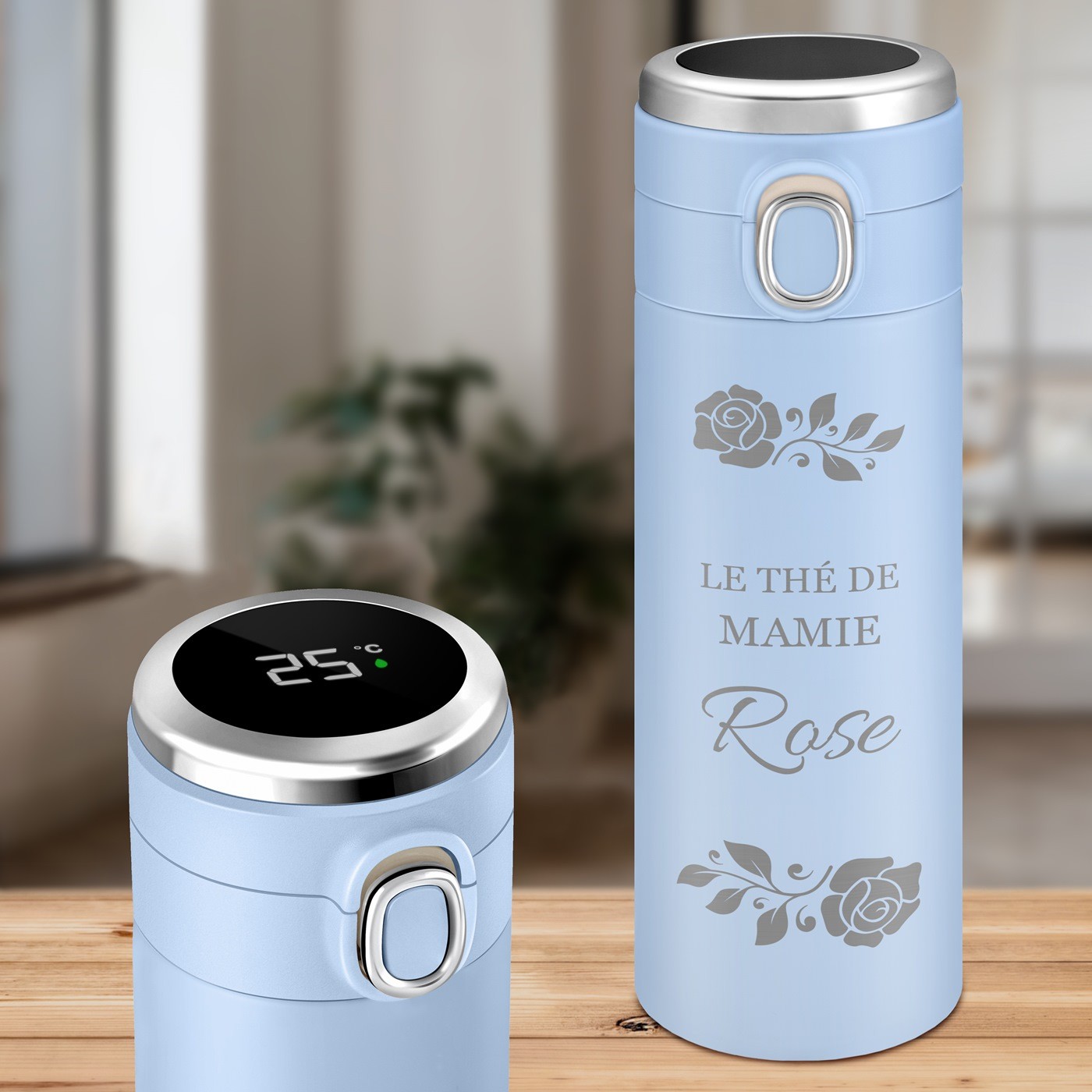 Taza termo Murrano con pantalla LED para el Día de las Abuelas