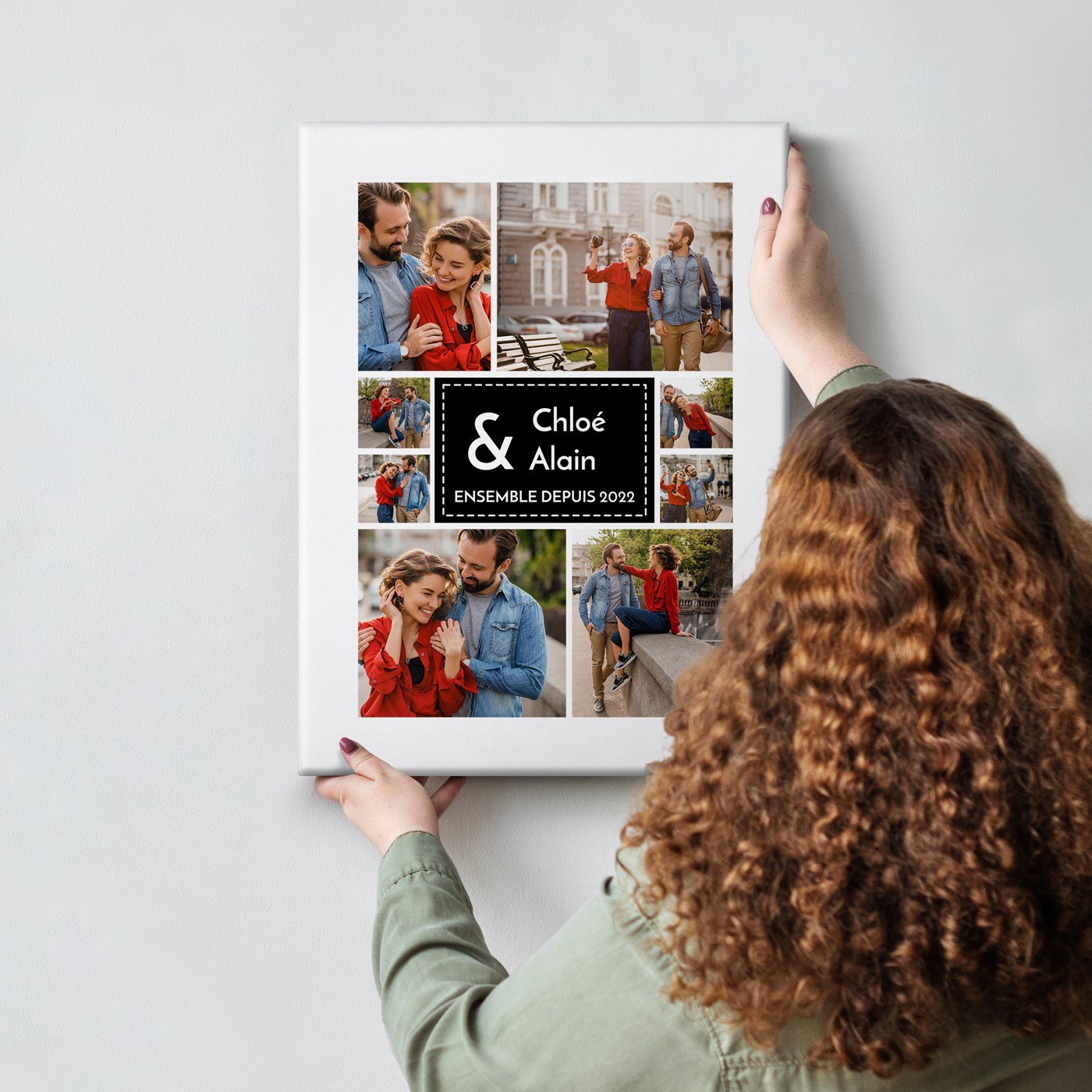 Personalized Couple Photo Collage on Canvas