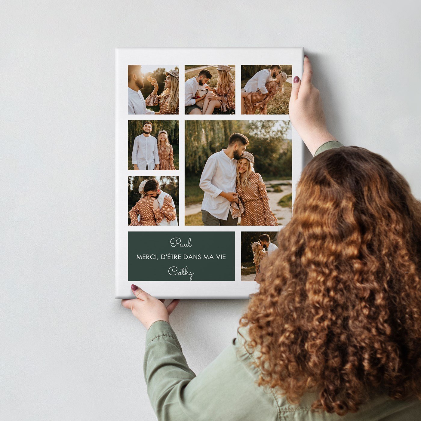 Personalized Photo Collage on Canvas - Fiancé, Friend
