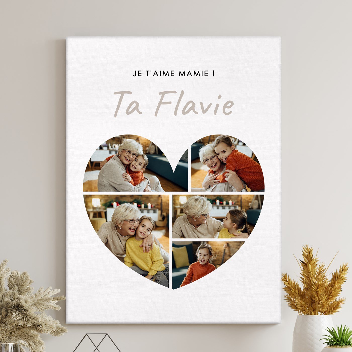 Personalized Photo Collage on Canvas - Grandma's Treasure