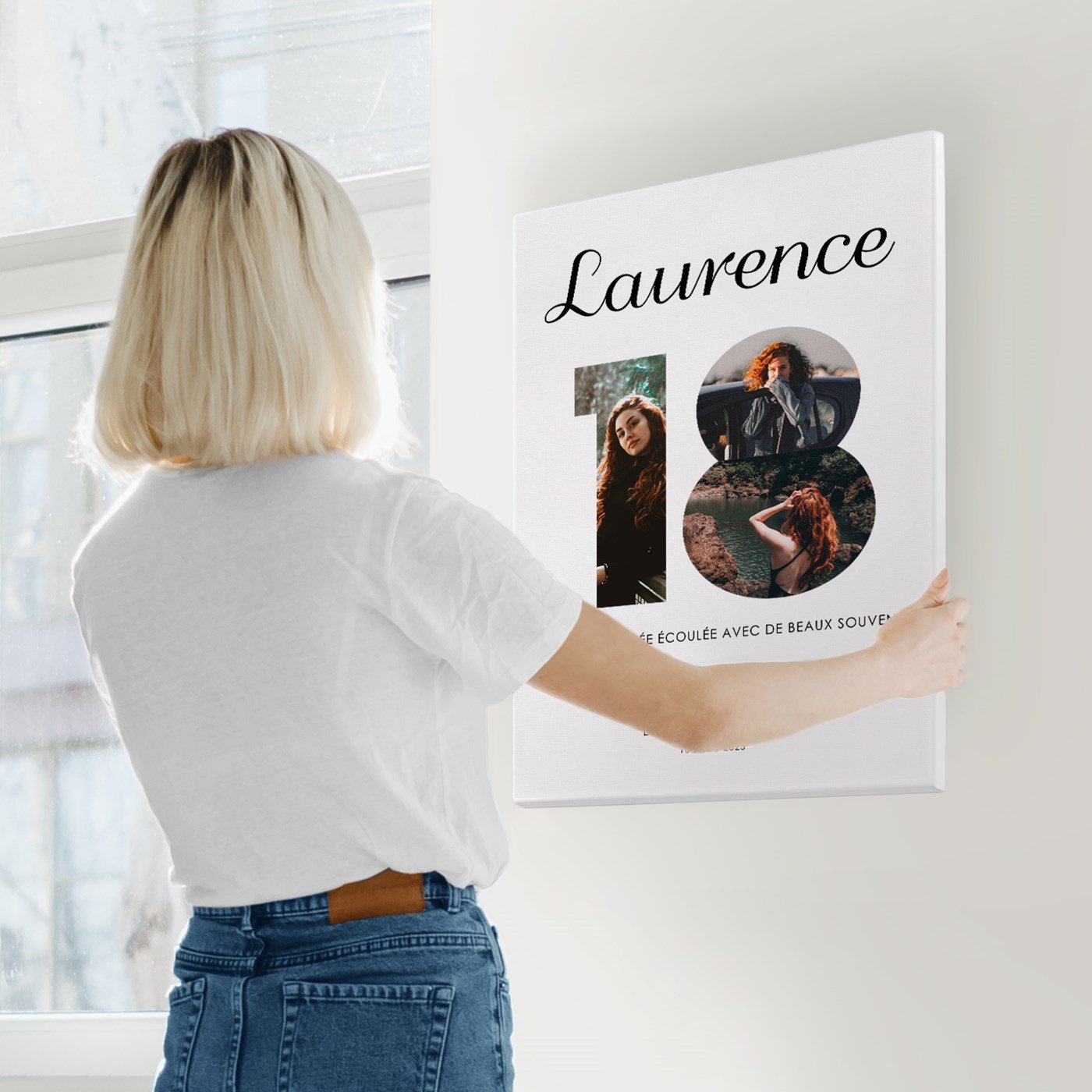 Toile personnalisée Murrano 50x70cm pour femmes de 18 ans