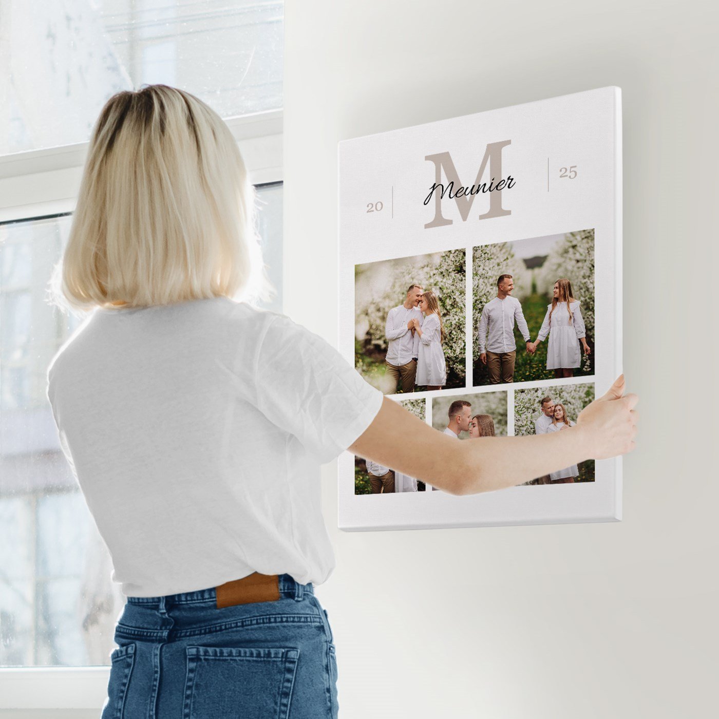 Personalized 50x70cm Photo Canvas for Couple - Murrano