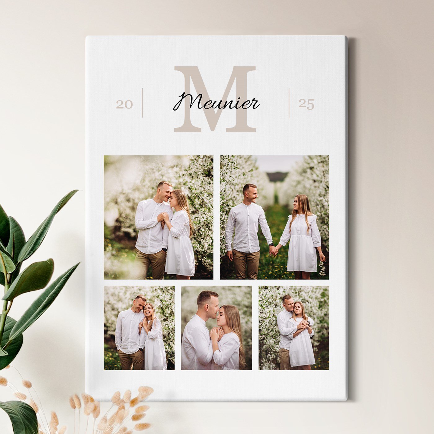 Toile photo personnalisée 50x70 cm pour couple - Murrano