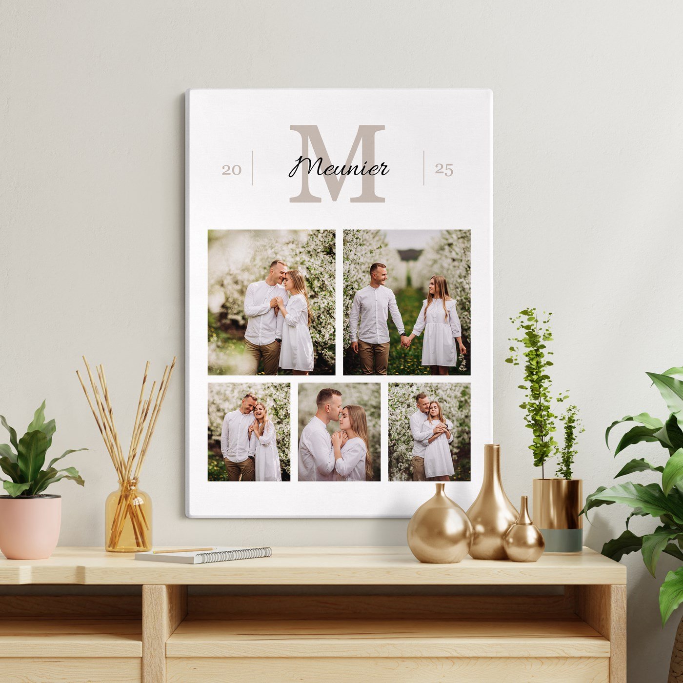 Personalized 50x70cm Photo Canvas for Couple - Murrano