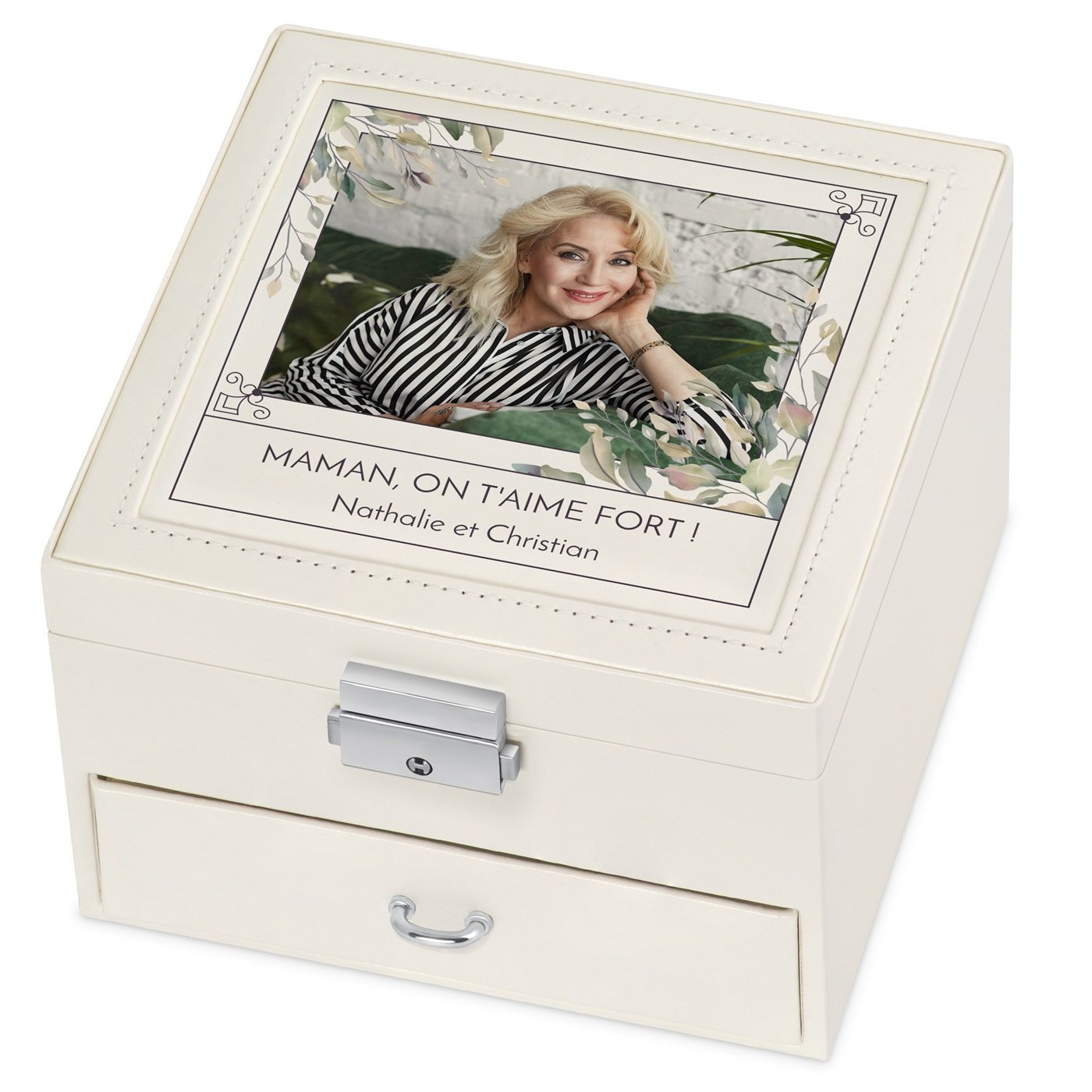 Cajón de joyas personalizado Murrano para mamá