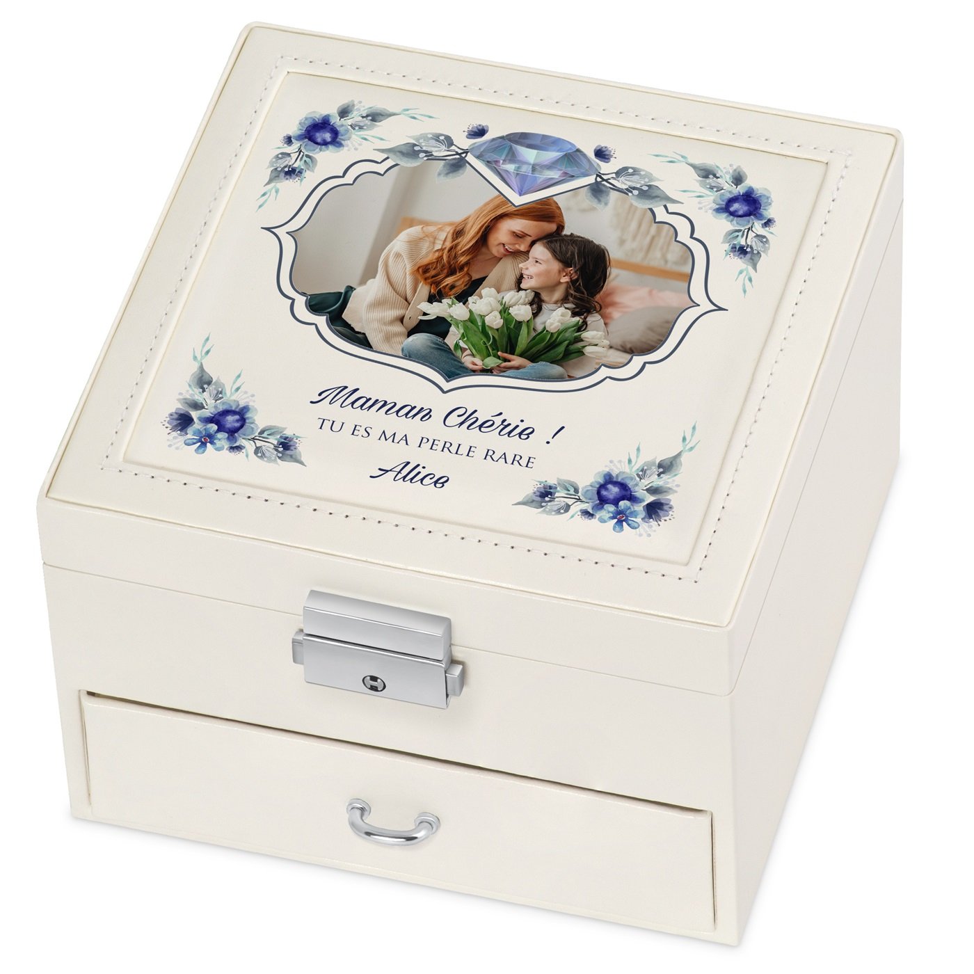 Caja de joyas Murrano personalizada para el Día de las Madres