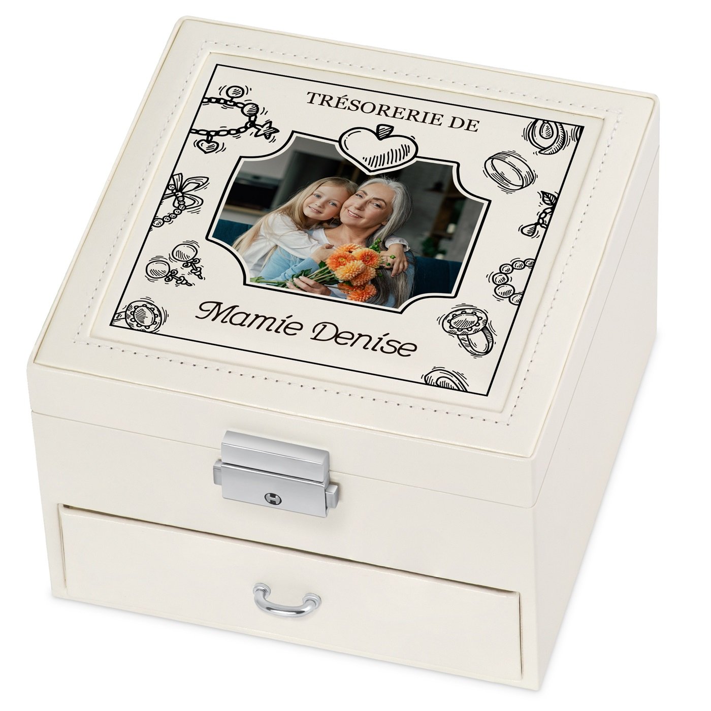 Murrano Personalized Jewelry Box for Grandmothers' Day
