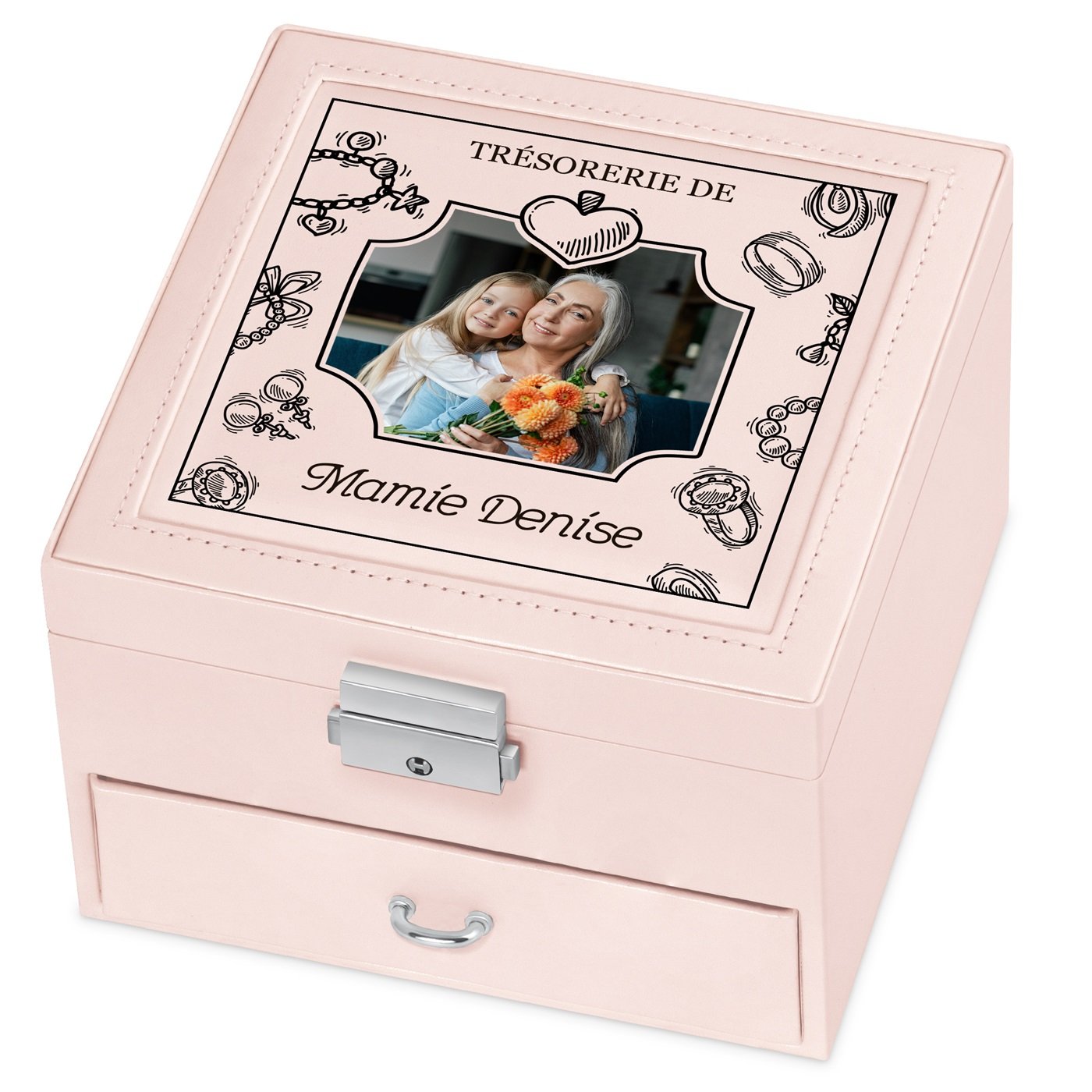 Murrano Personalized Jewelry Box - Pink for Mom's Birthday