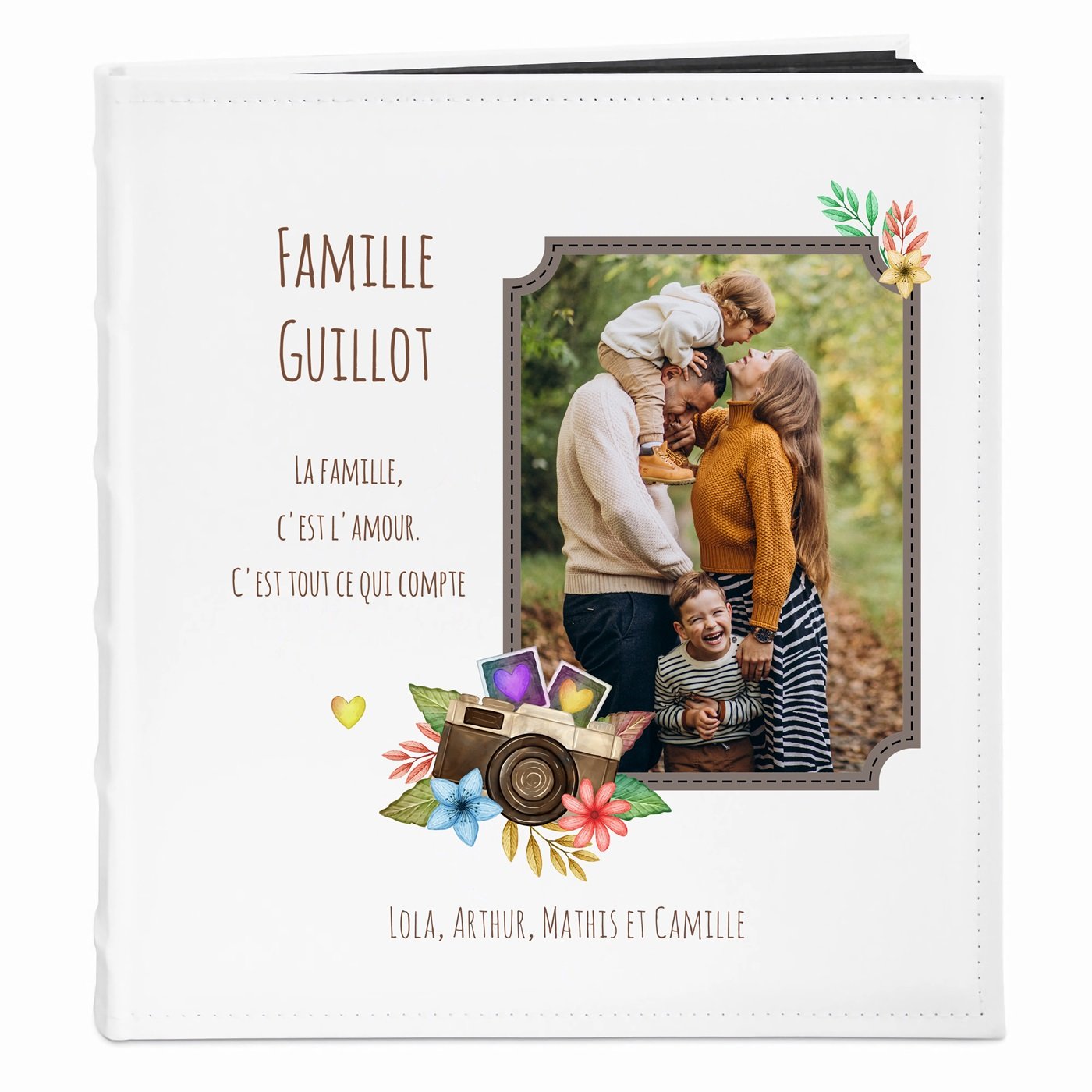 Álbum de fotos personalizado de Murrano para la mudanza de pareja