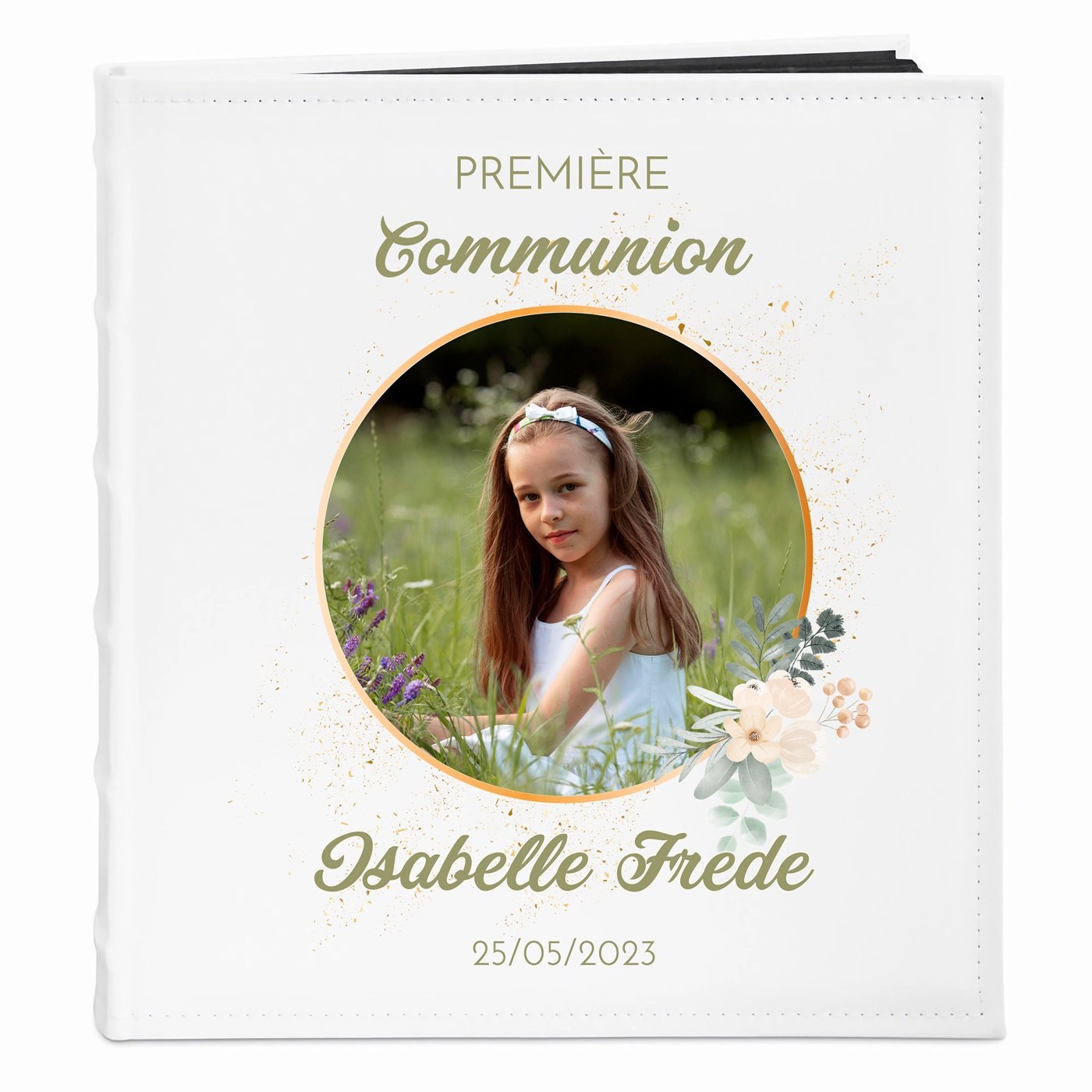 Murrano Personalized Photo Album for Girl's First Communion