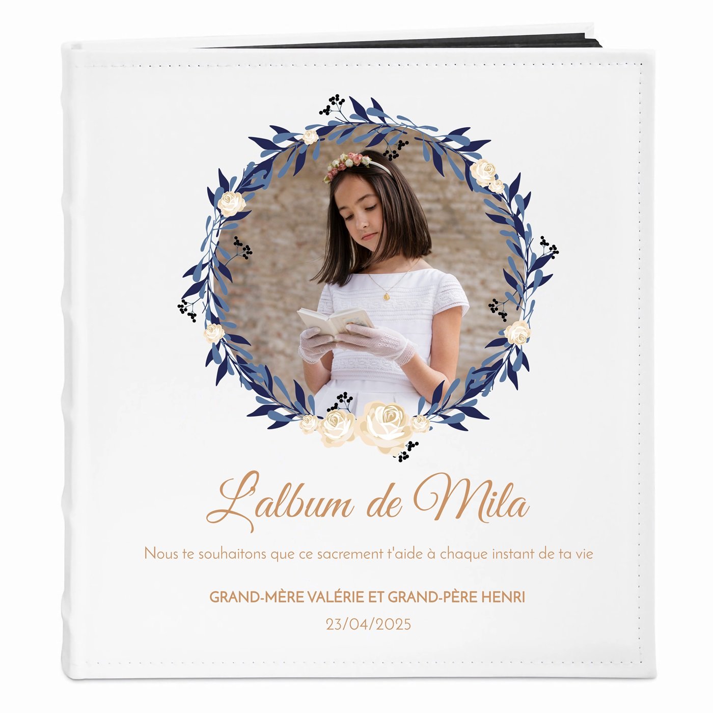 Murrano Custom Photo Album for Girl's First Communion