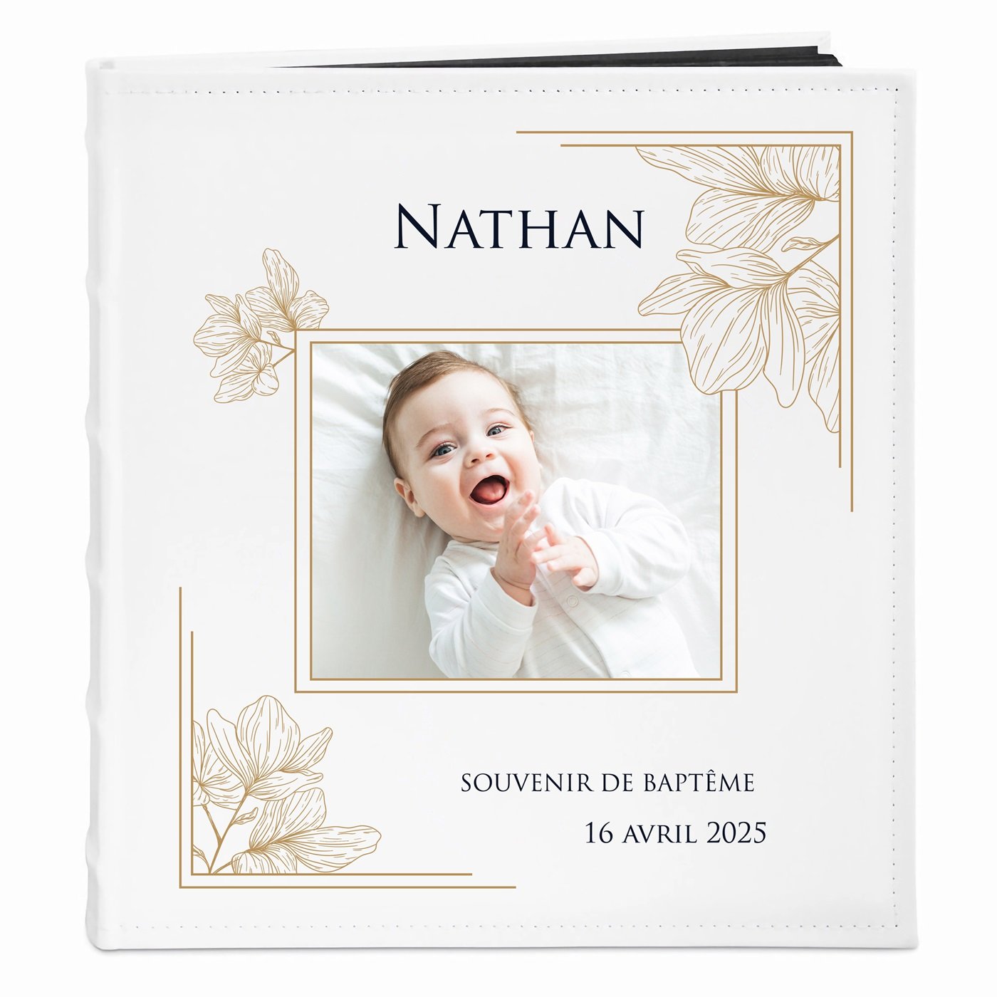 Murrano Personalized Photo Album for Boy's Baptism