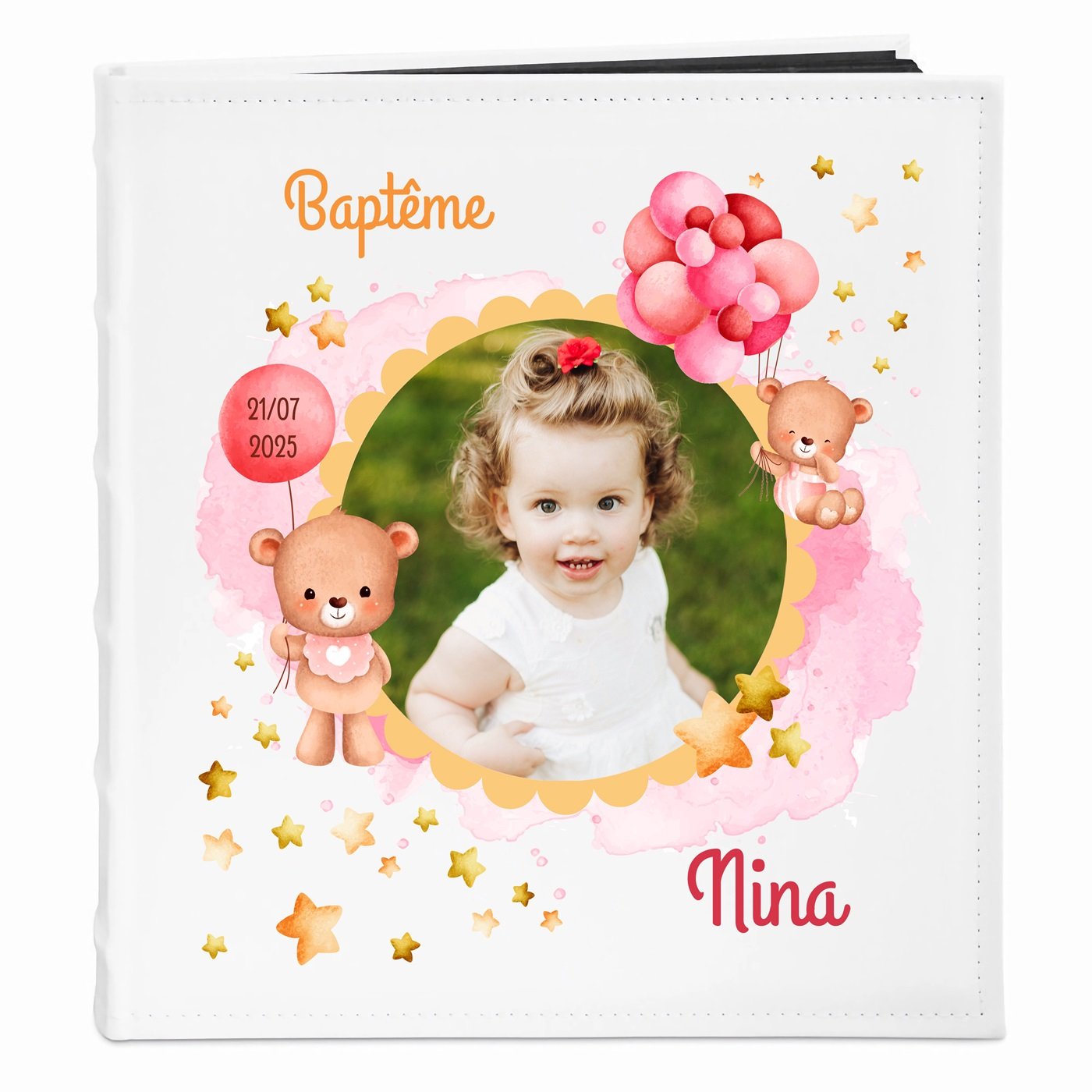 Murrano Personalized Photo Album for Girl's Baptism