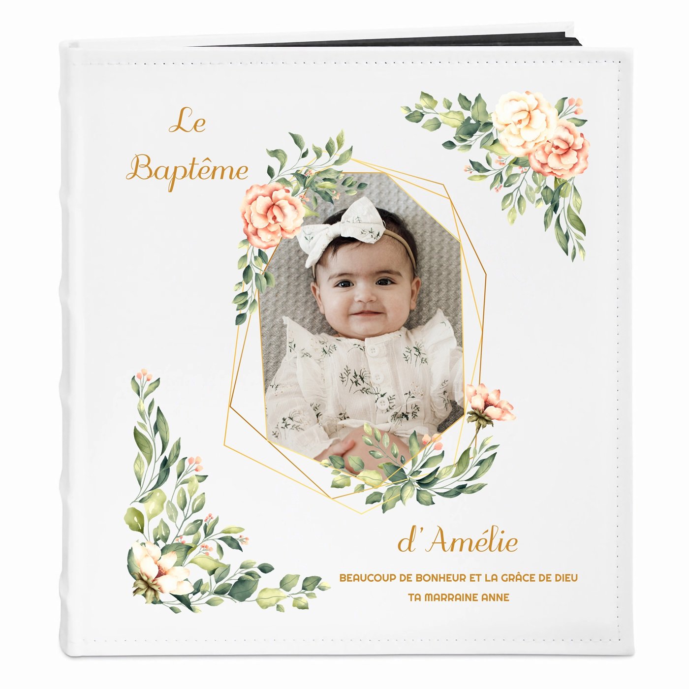 Murrano Personalized Photo Album for Girl's Baptism