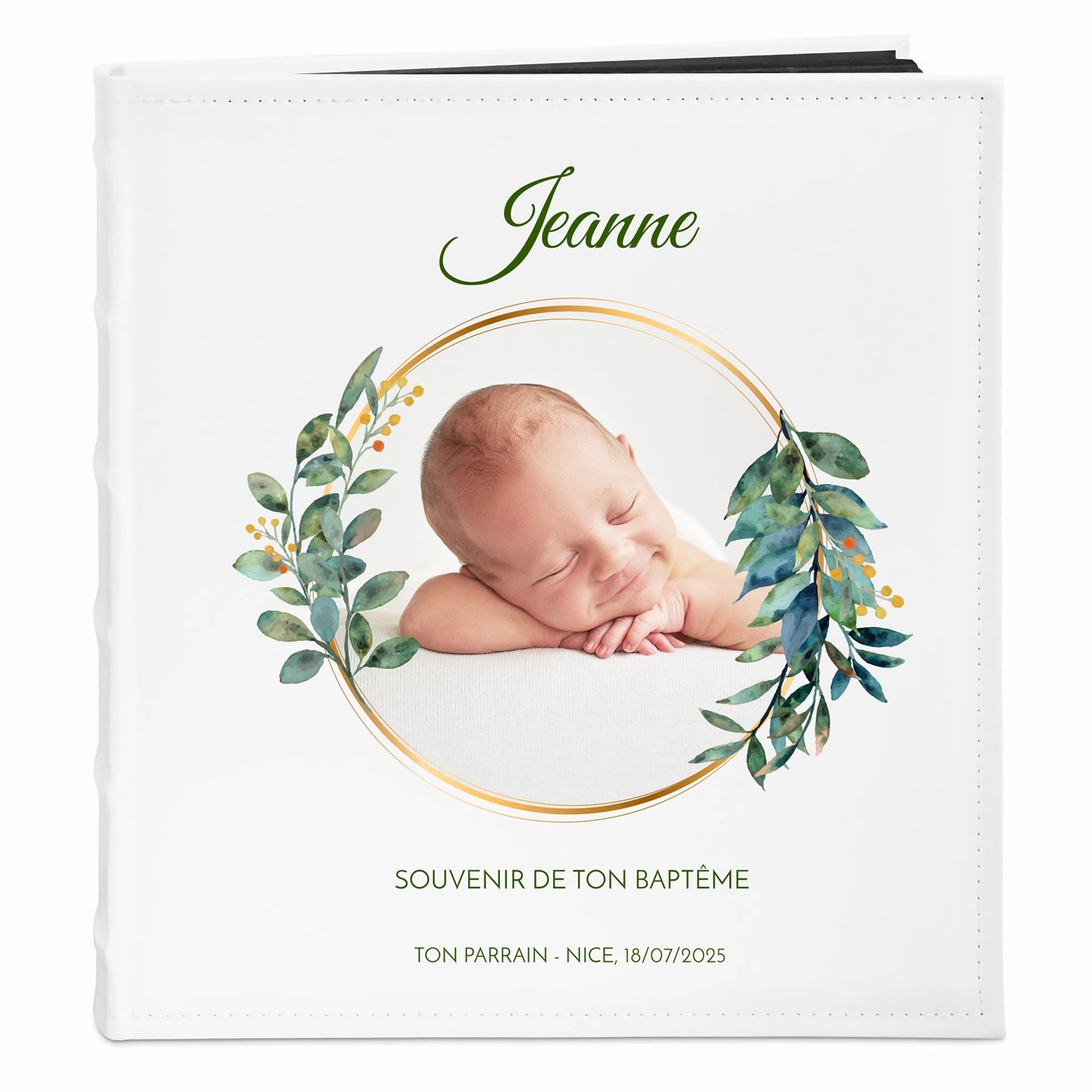 Murrano Custom Photo Album for Girl's Baptism