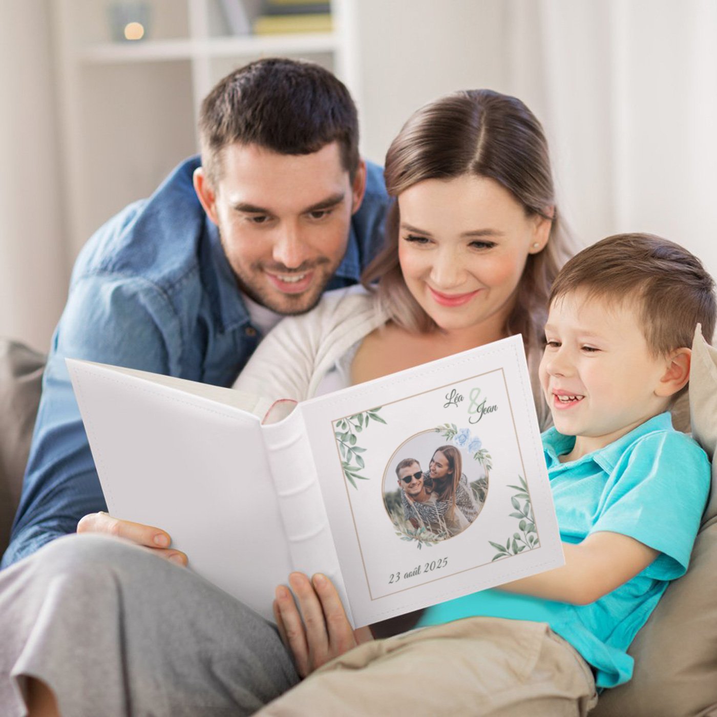 Murrano Personalized Photo Album for Newlyweds