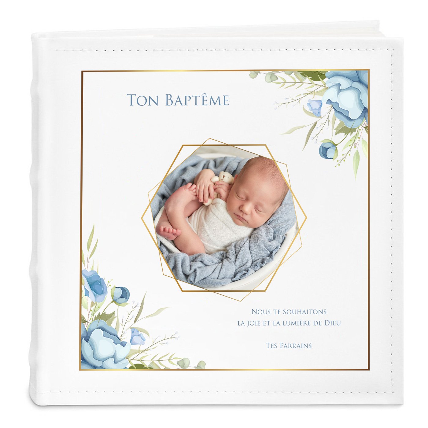 Álbum de fotos personalizado Murrano para el bautizo