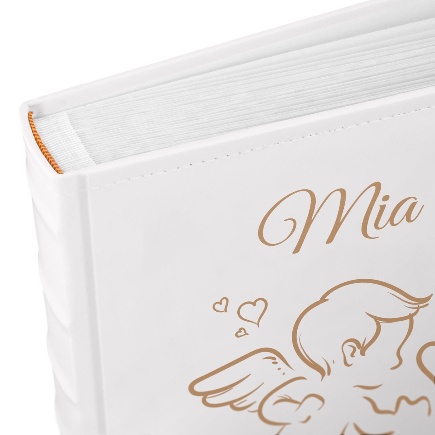 Album photo grand format personnalisé Murrano pour le baptême d'une fille