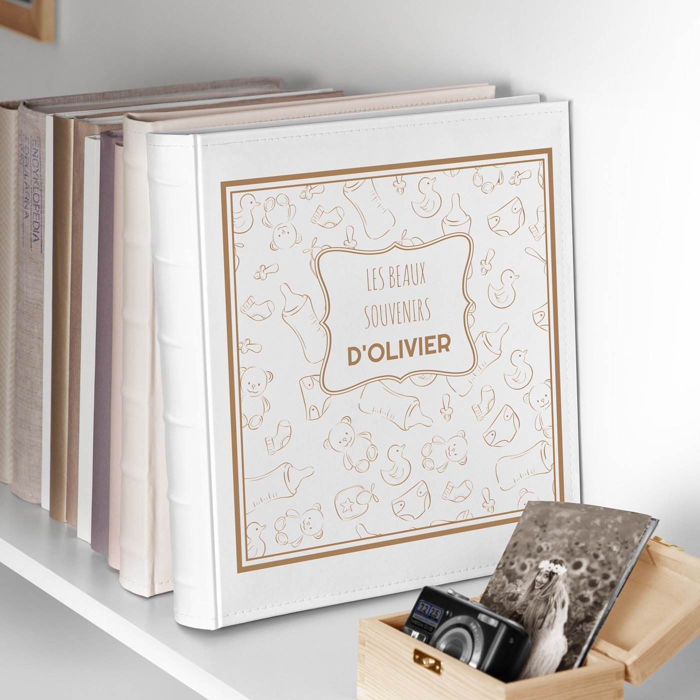 Álbum de fotos personalizado Murrano de gran formato para el cumpleaños de un niño