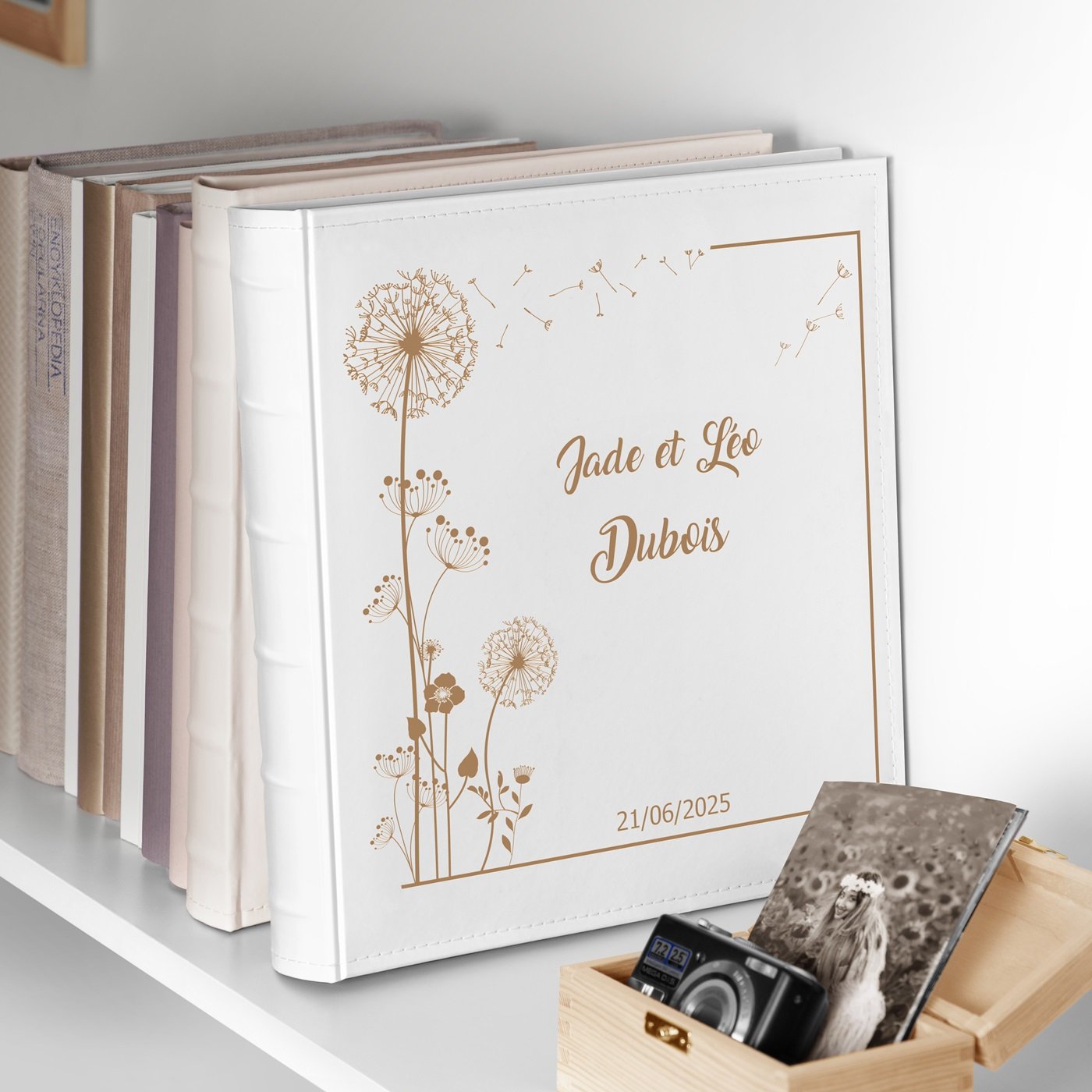 Murrano Large Photo Album with Customization for Friends Moving Gift