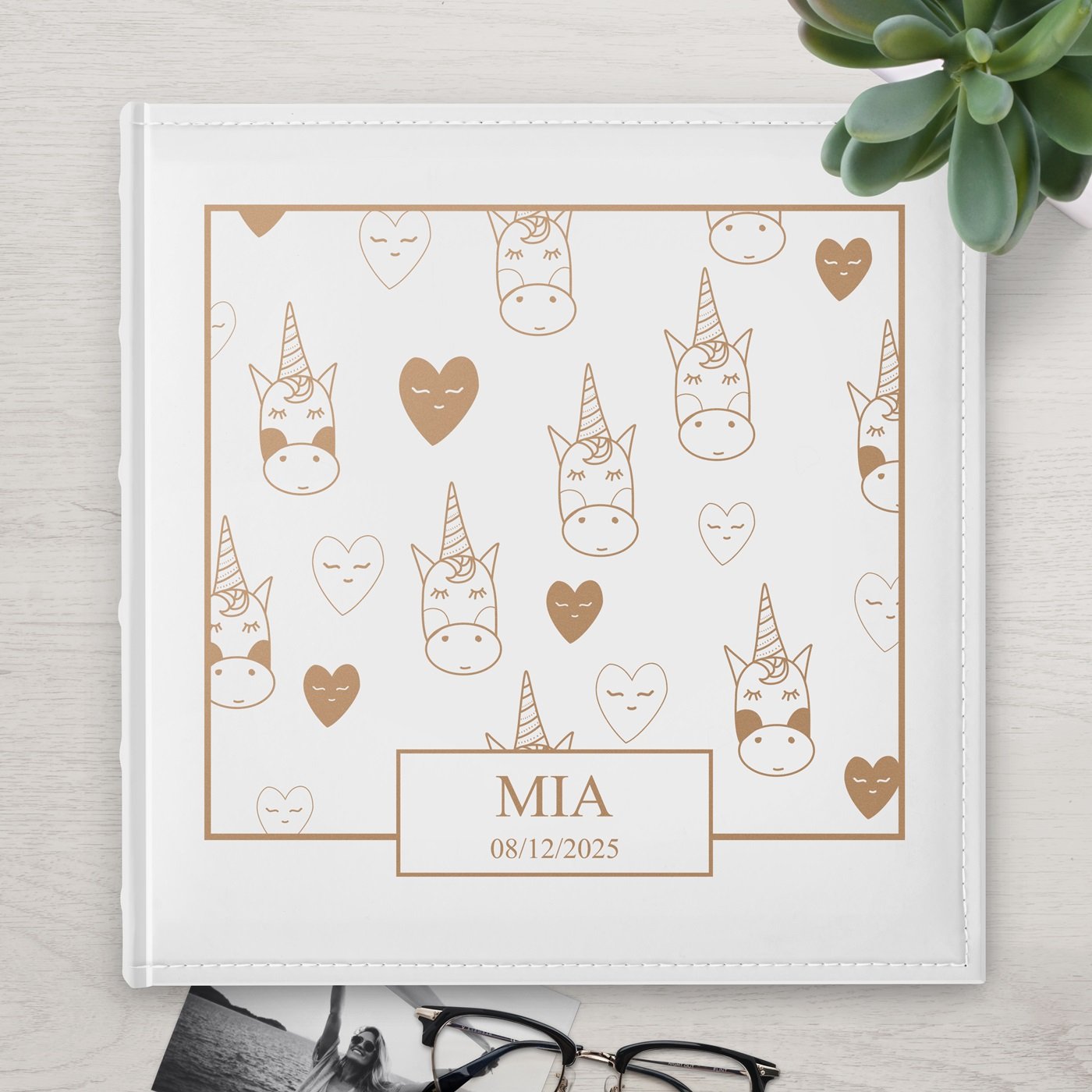 Murrano Personalized Large Format Photo Album for Girl's Birthday