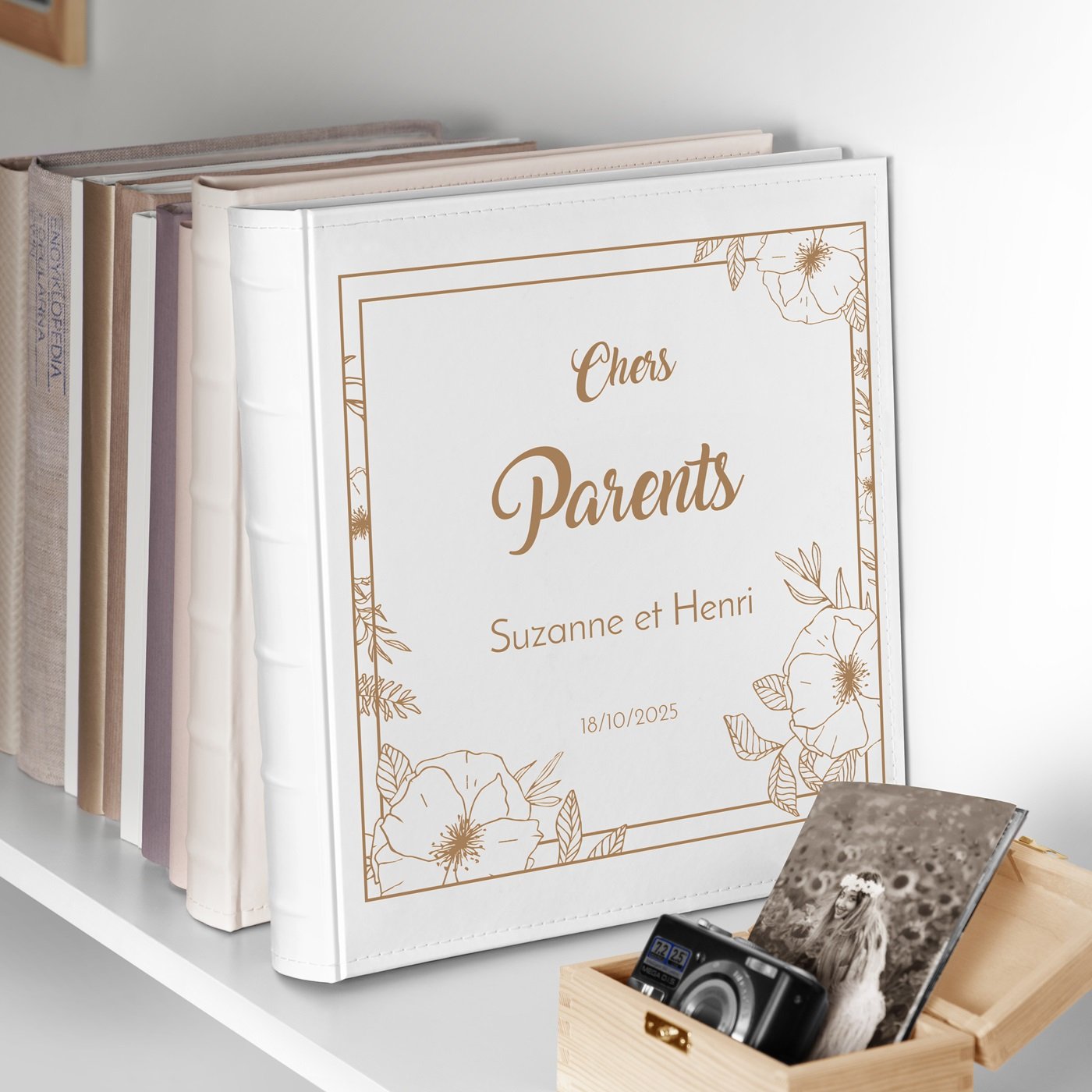 Murrano Large Format Photo Album with Personalization for Parents and Grandparents