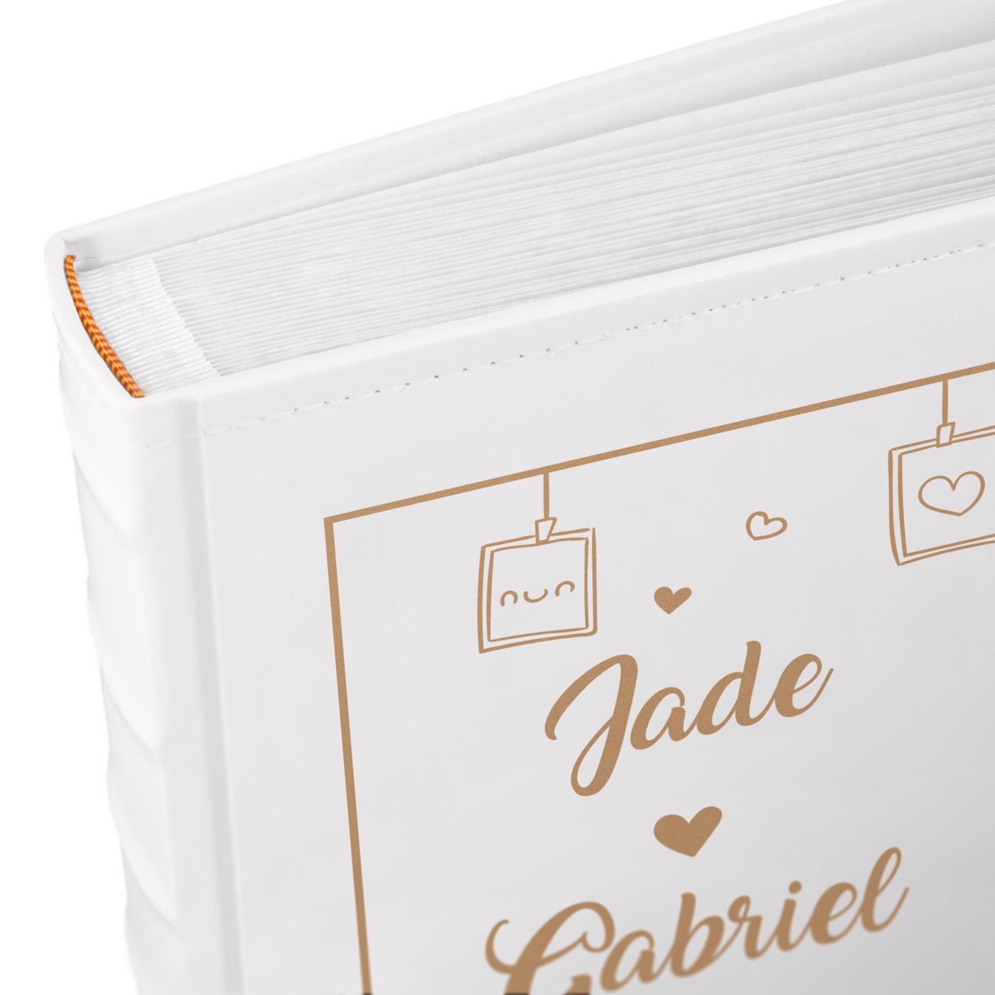 Murrano Personalized Large Format Photo Album for Couples