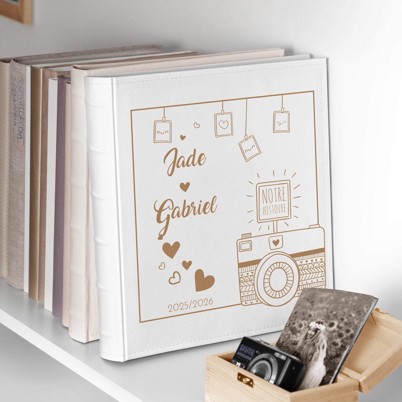 Murrano Personalized Large Format Photo Album for Couples