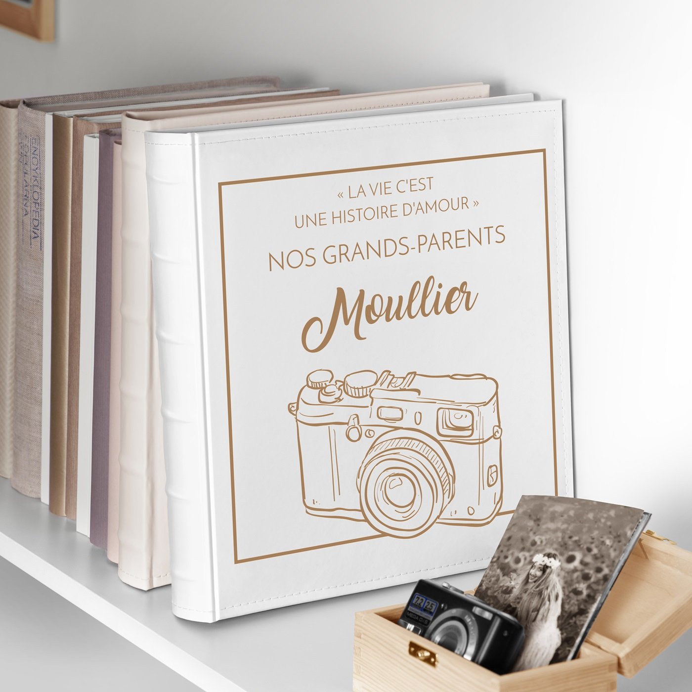 Murrano Large Format Photo Album with Customization for Grandparents