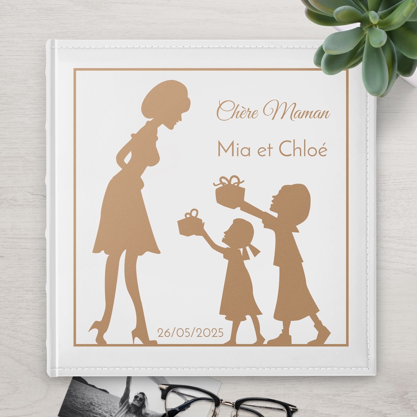 Álbum de fotos personalizado de gran formato Murrano para el Día de las Madres