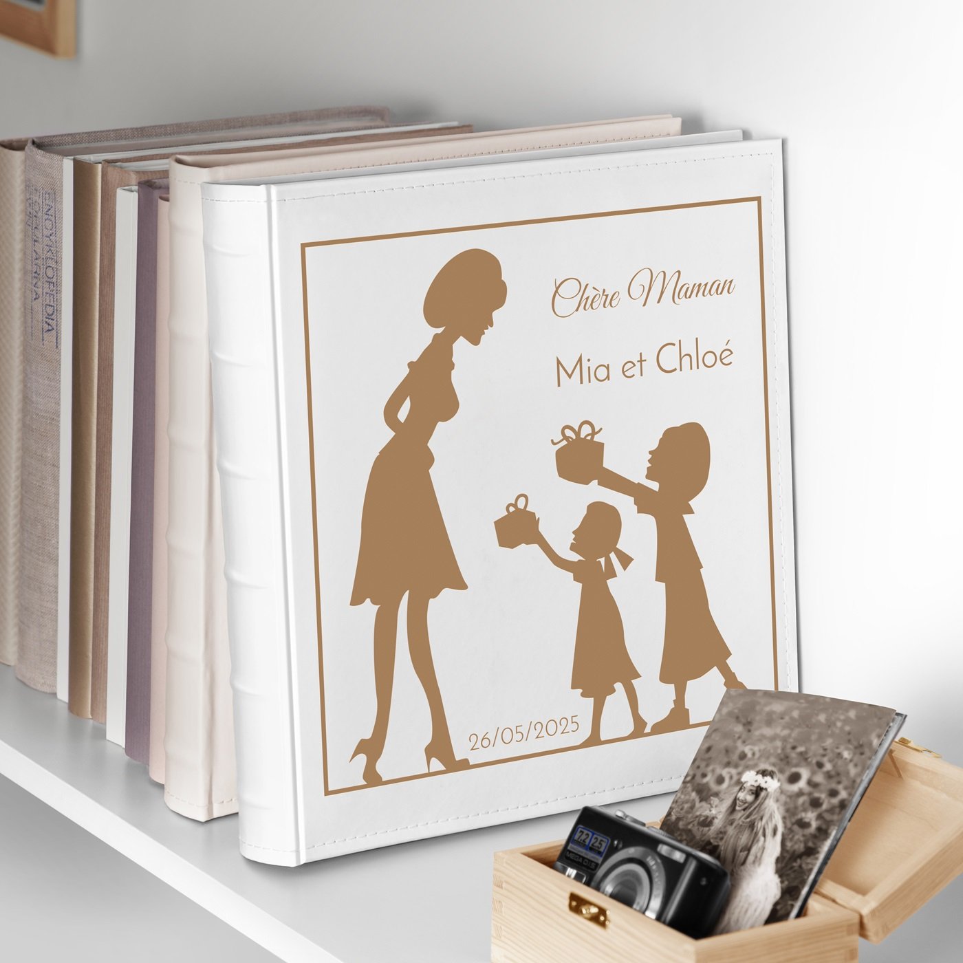 Álbum de fotos personalizado de gran formato Murrano para el Día de las Madres