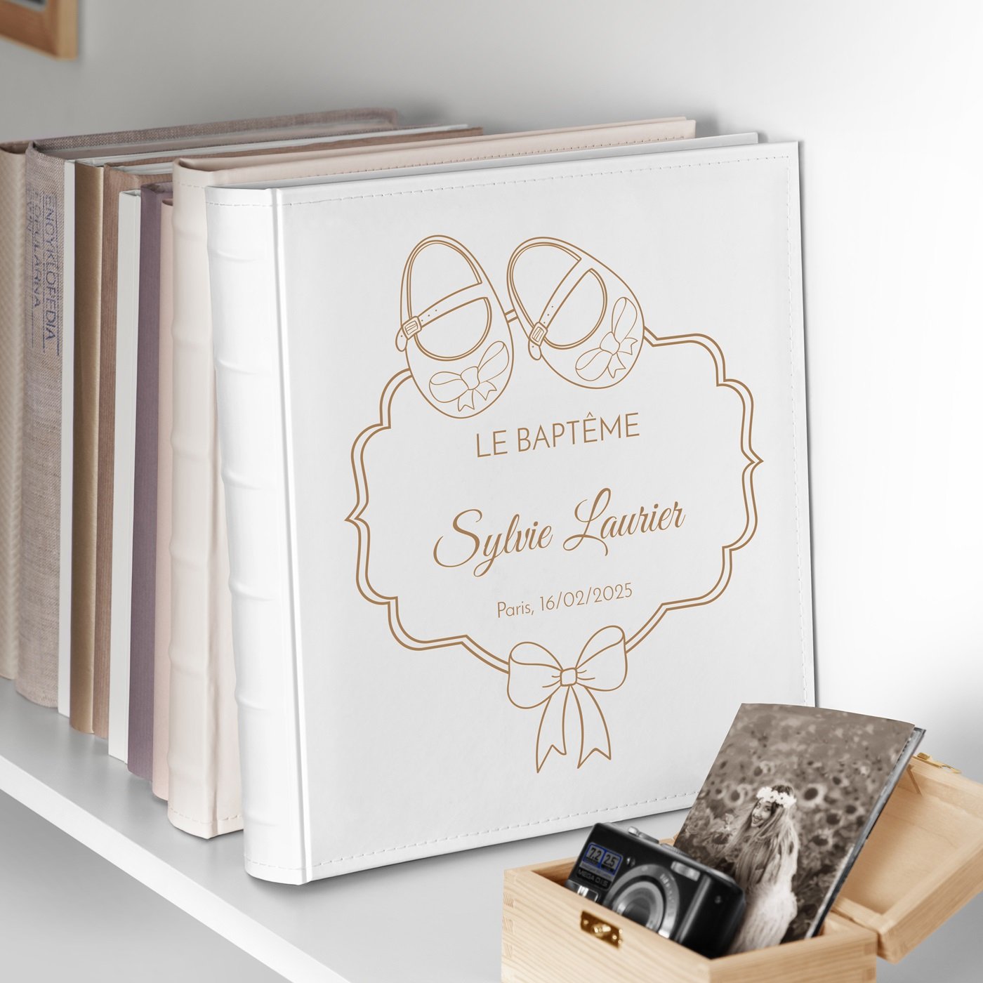 Album photo personnalisé grand format pour le baptême d'une fille - Murrano