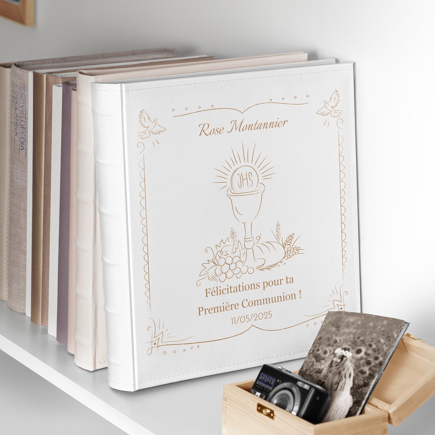 Murrano Personalized Large Format Photo Album for First Communion