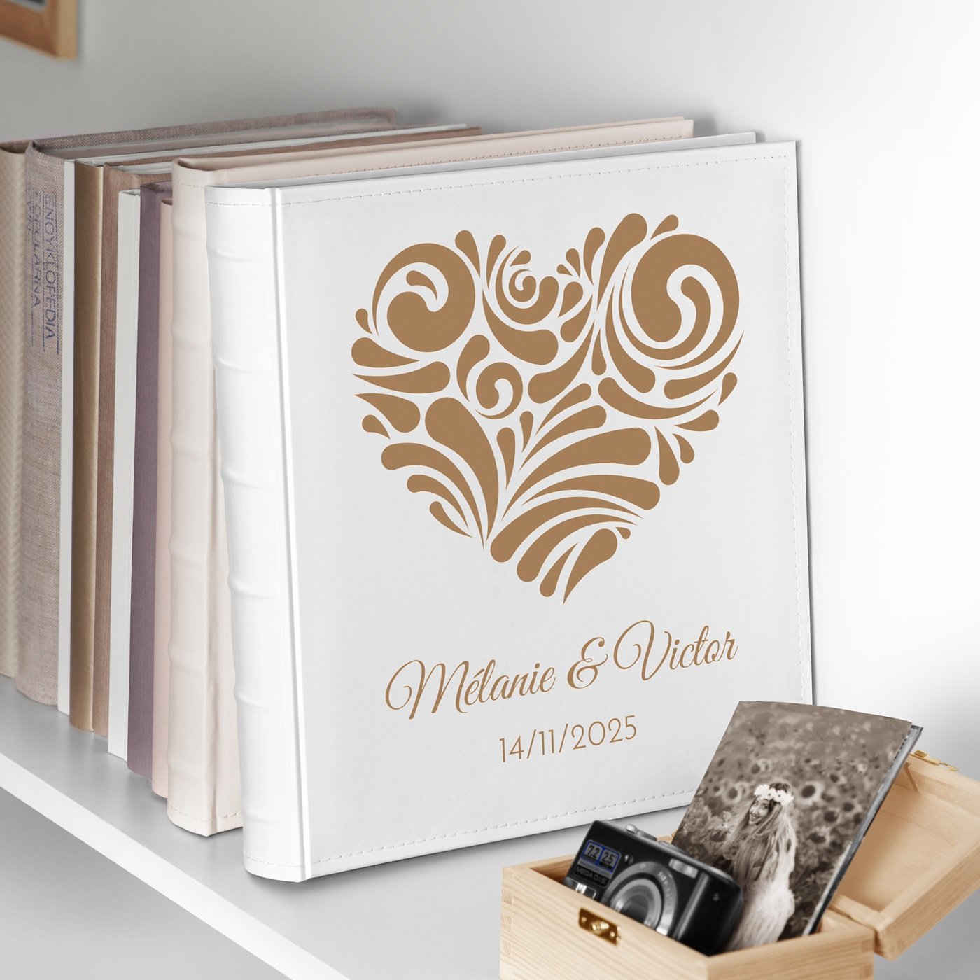 Murrano Large Format Photo Album with Customization for Young Couples
