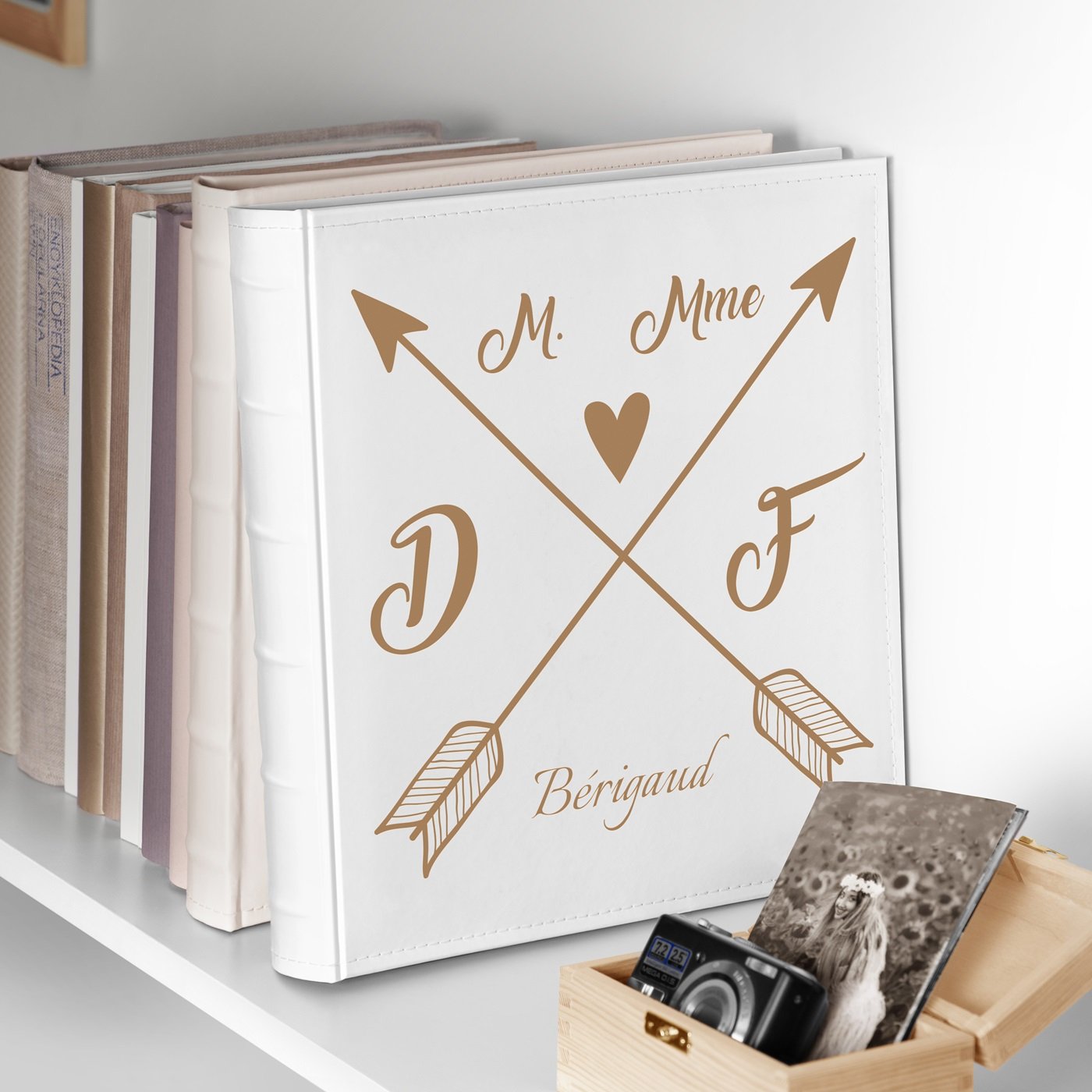 Murrano Personalized Large Format Photo Album for Couple