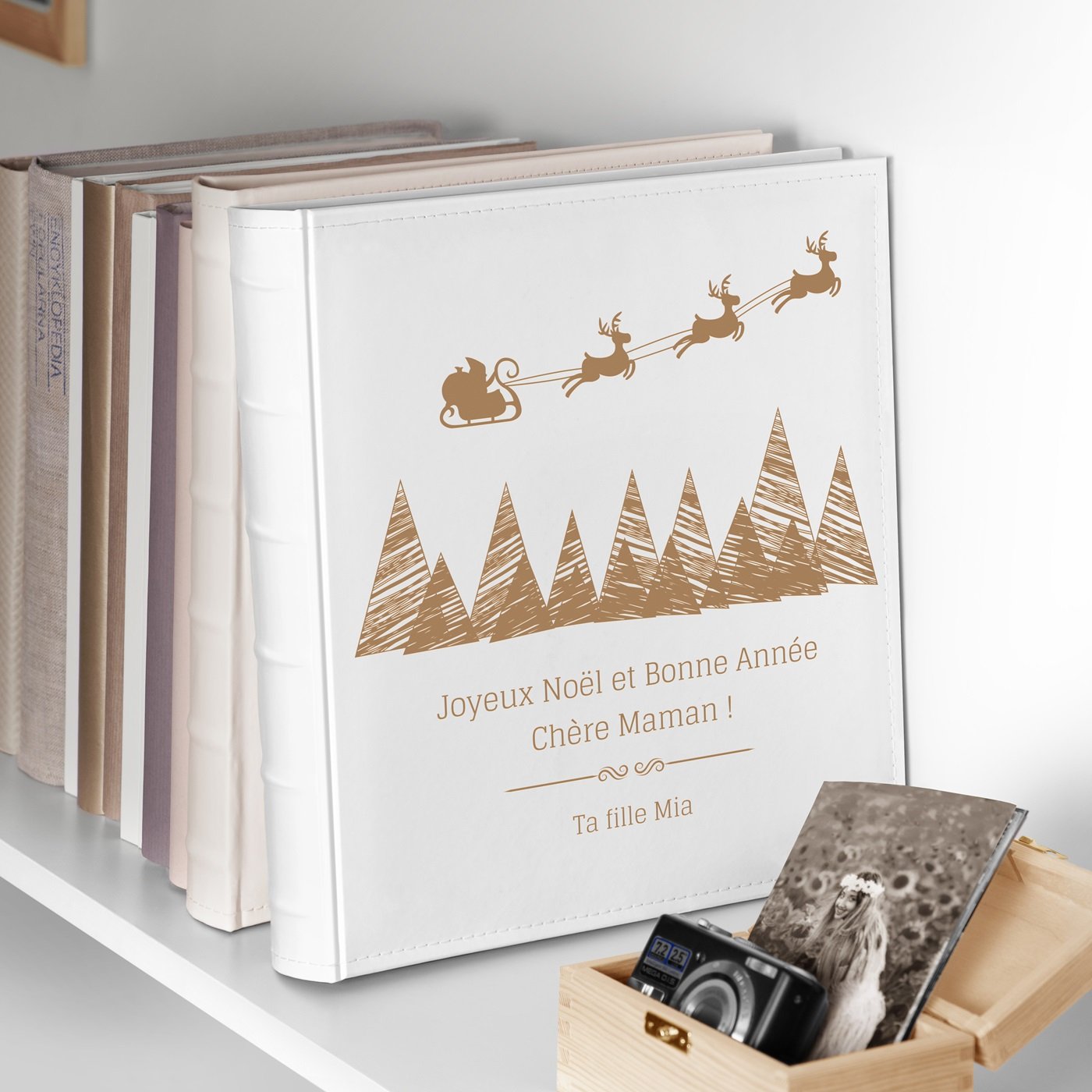 Album photo Murrano format grand avec personnalisation pour maman pour Noël