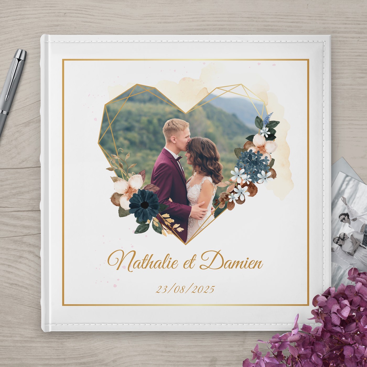 Álbum de fotos Murrano para parejas - Libro de recuerdos de 10x15