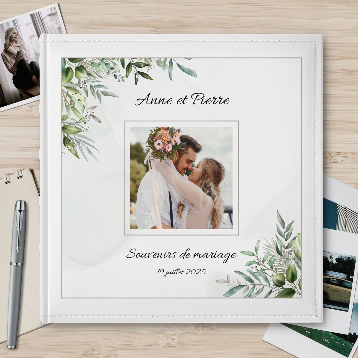 Álbum de fotos Murrano 10x15 con impresión personalizada en la portada para amigos o bodas