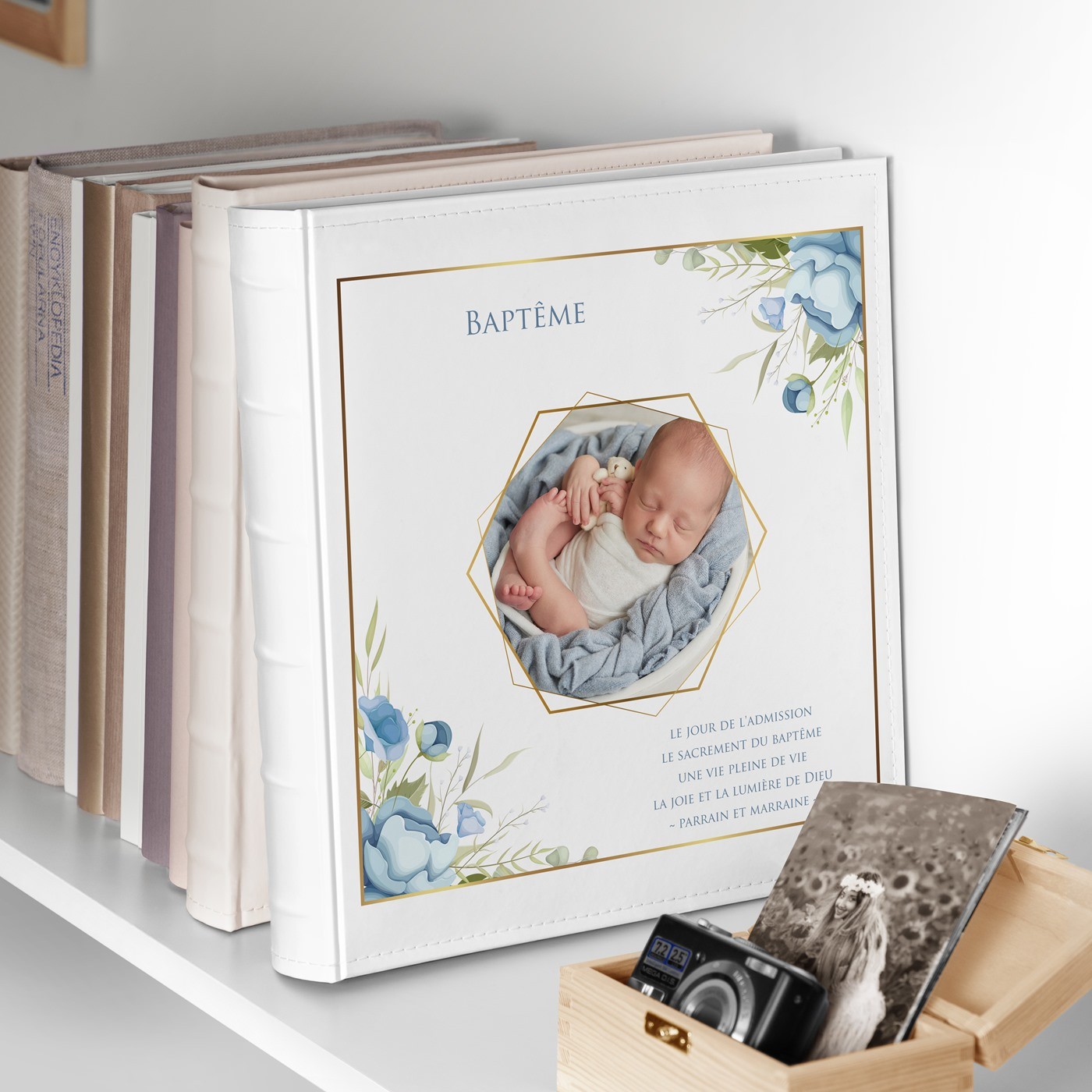 Murrano Photo Album 10x15 with Printed Cover for Children's Baptism