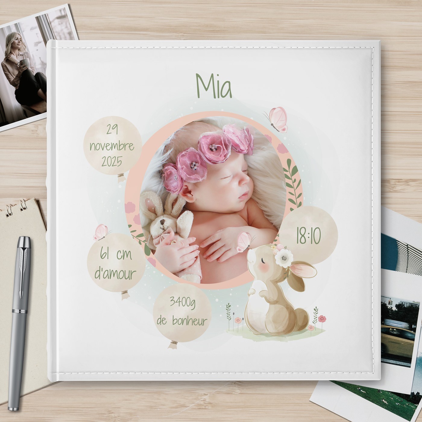 Murrano Baby Girl Baptism Photo Album 10x15