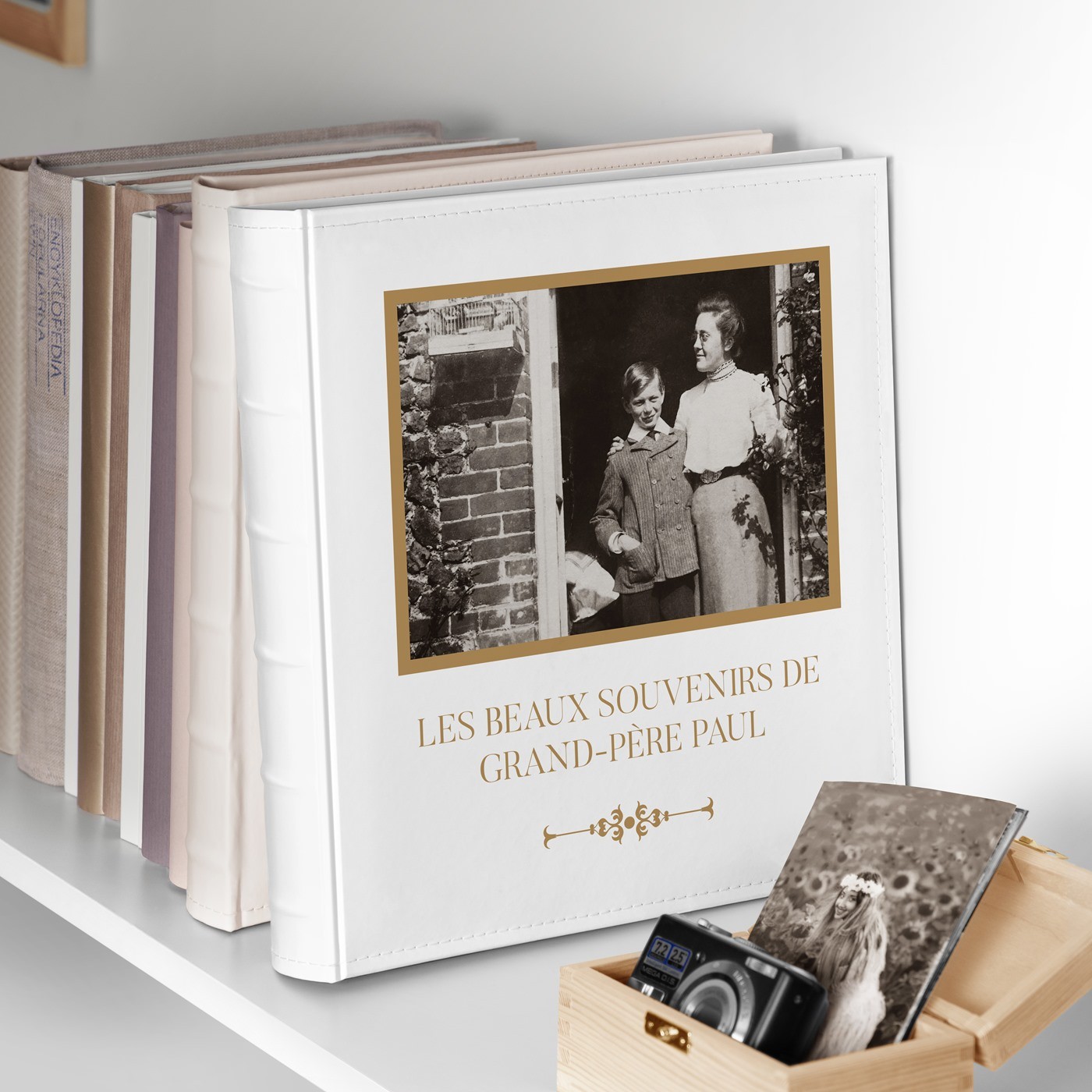 Murrano Photo Album 10x15 with Custom Print on Cover for Grandpa