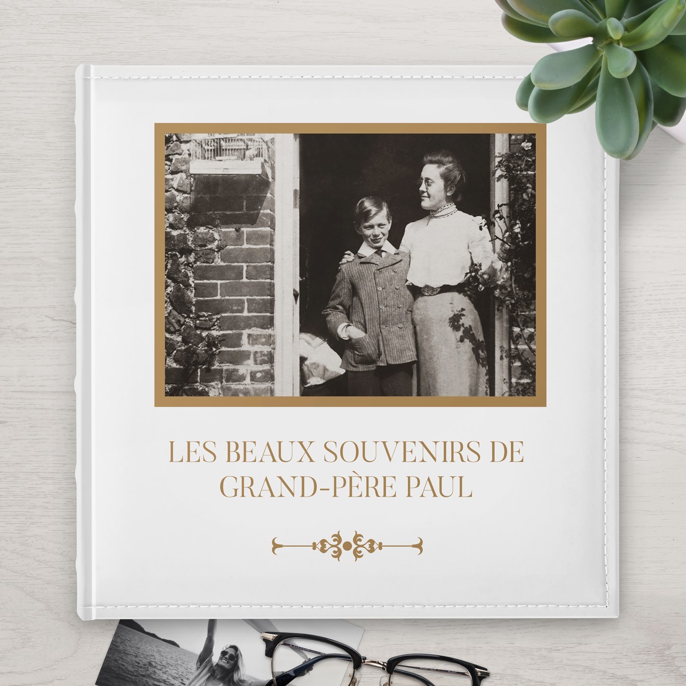 Álbum de fotos Murrano 10x15 con impresión personalizada en la portada para abuelo