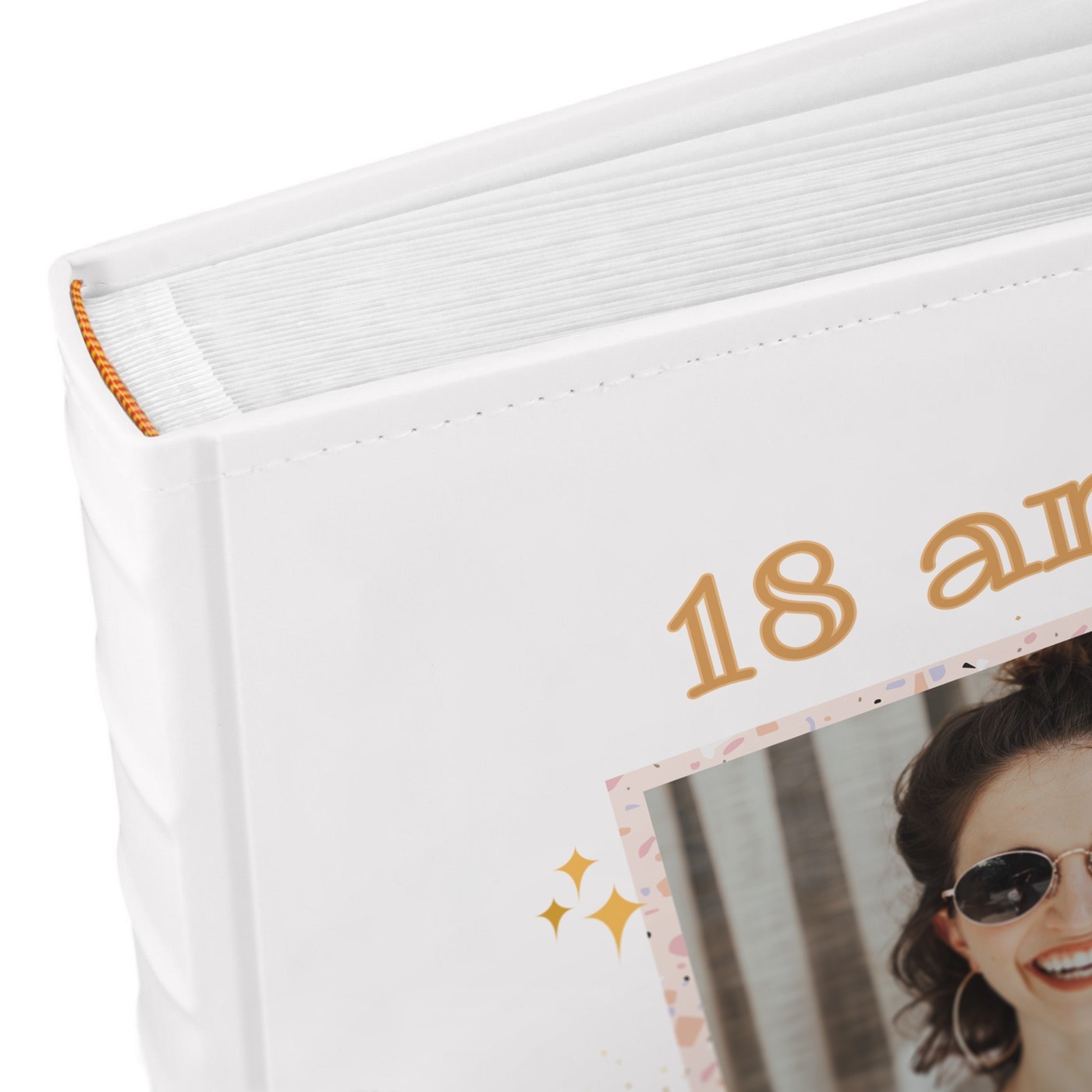 Murrano Photo Album 10x15 with Custom Print on Cover for Her 18th Birthday