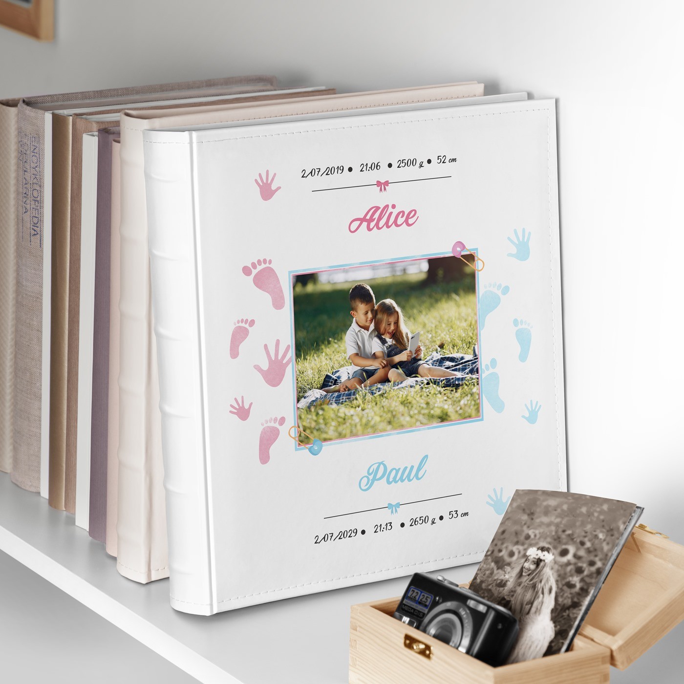 Murrano Photo Album 10x15 with Printed Cover for Baby Newborn